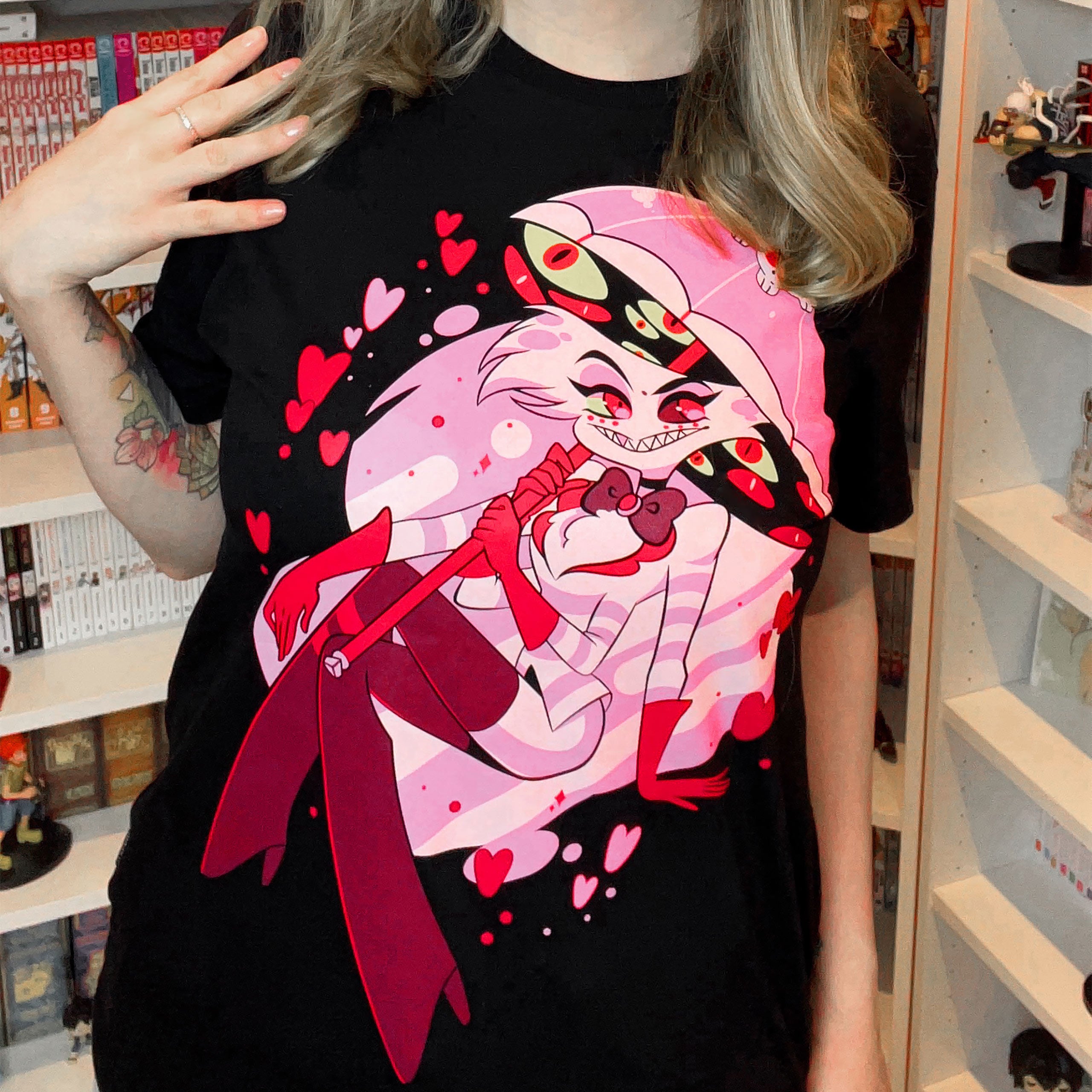 Product image Spider Demon Angel T-Shirt for Hazbin Hotel Fans Black