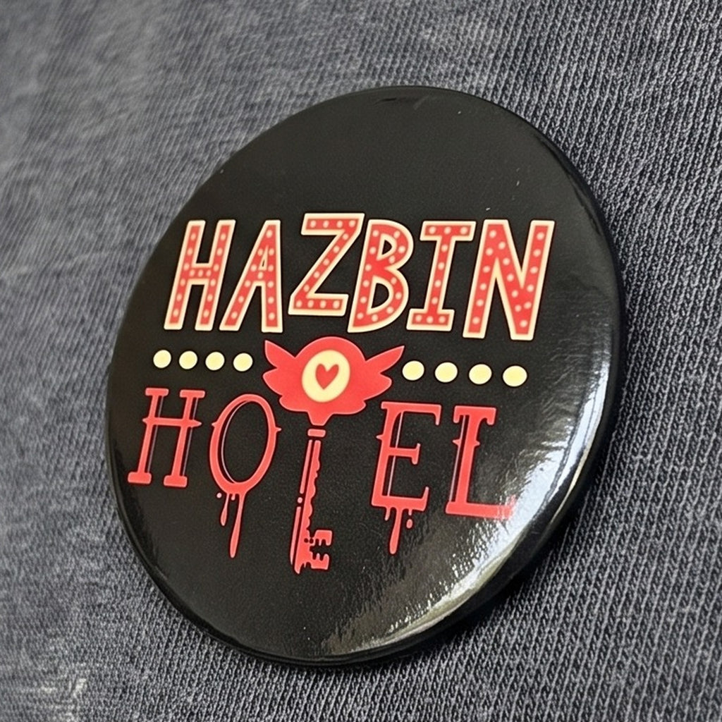 Zdjęcie produktu Przycisk z logo dla fanów Hazbin Hotel