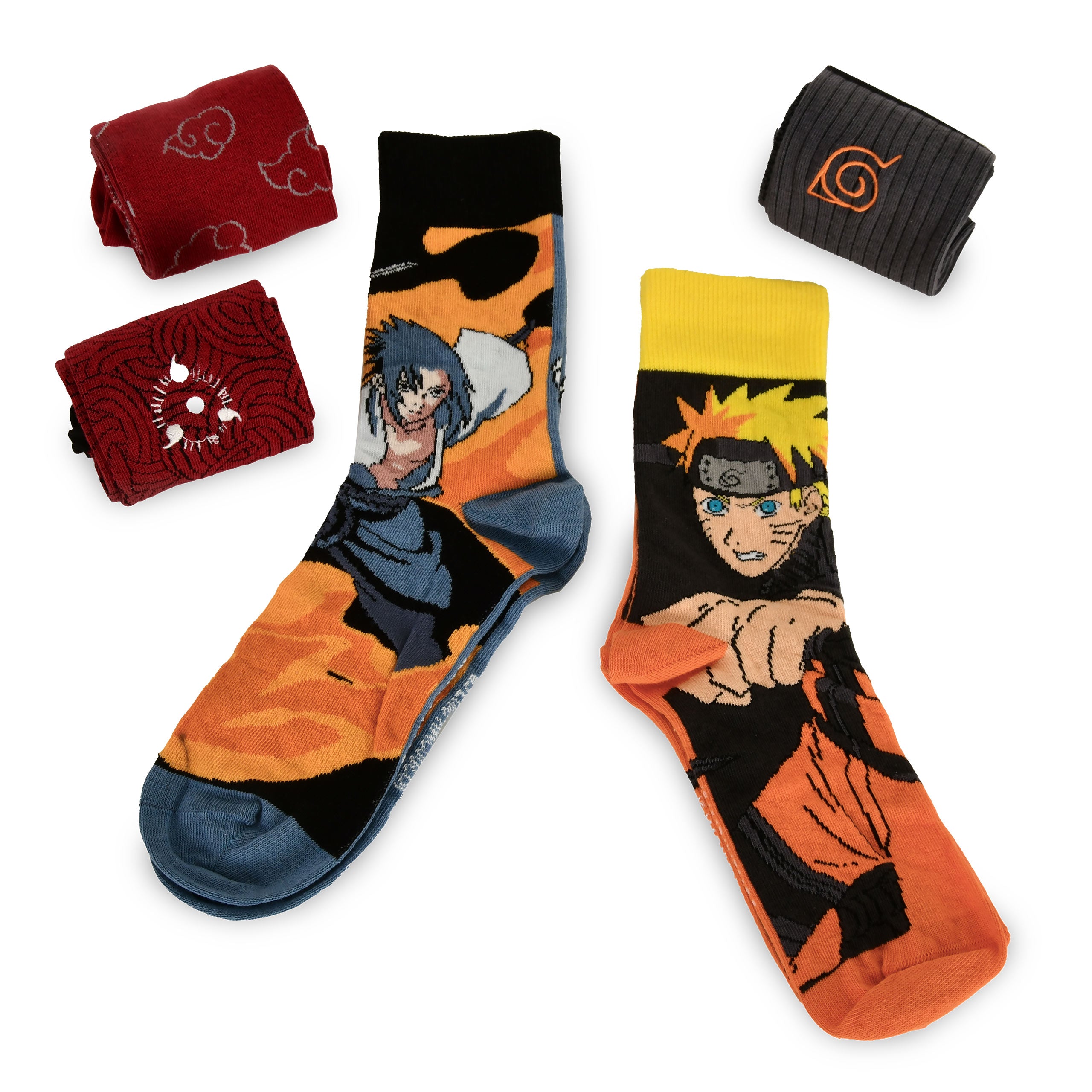 Zdjęcie produktu Naruto Shippuden - Zestaw 5 par skarpetek Sasuke i Naruto