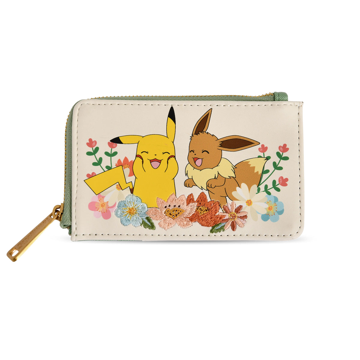 Zdjęcie produktu Pokemon - Portfel Pikachu i Evoli z motywem kwiatowym