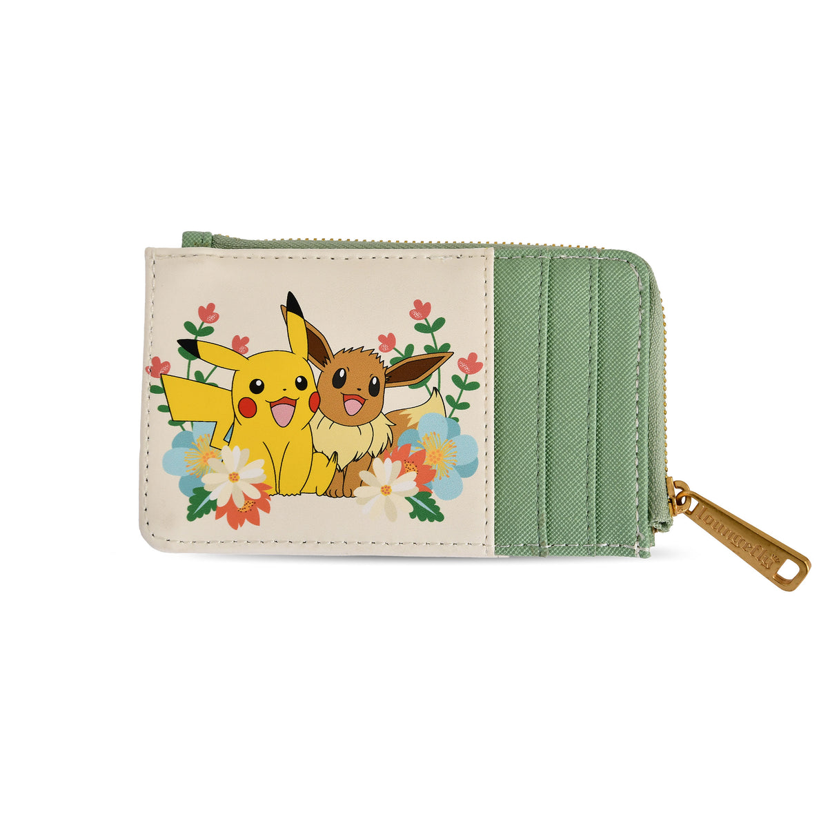 Zdjęcie produktu Pokemon - Portfel Pikachu i Evoli z motywem kwiatowym