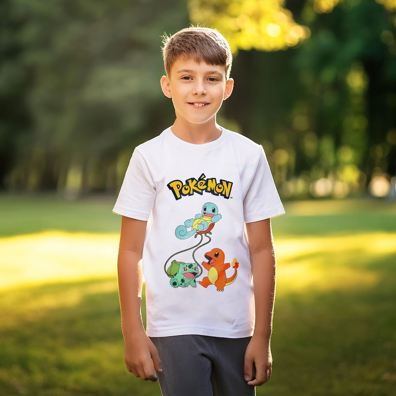 Zdjęcie produktu Pokemon - Original Trio T-Shirt dla dzieci białe