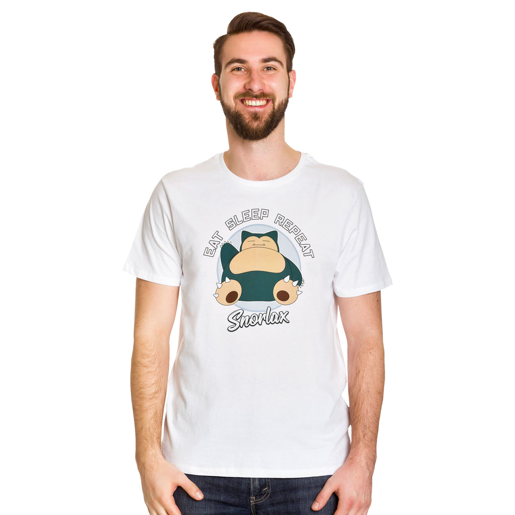 Product image Pokemon - Snorlax Eat Sleep Repeat T-Shirt white