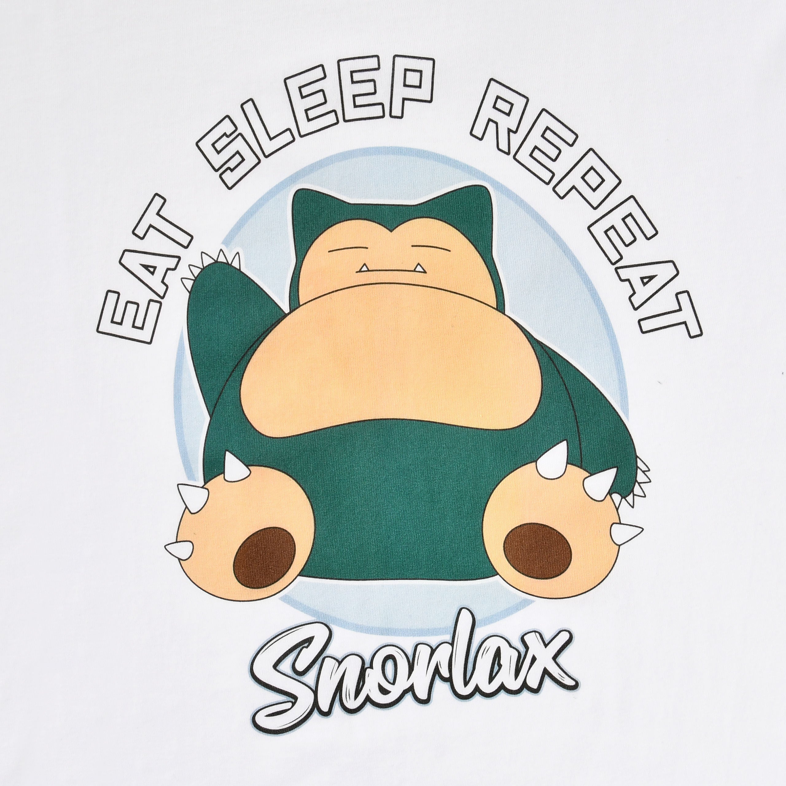 Product image Pokemon - Snorlax Eat Sleep Repeat T-Shirt white