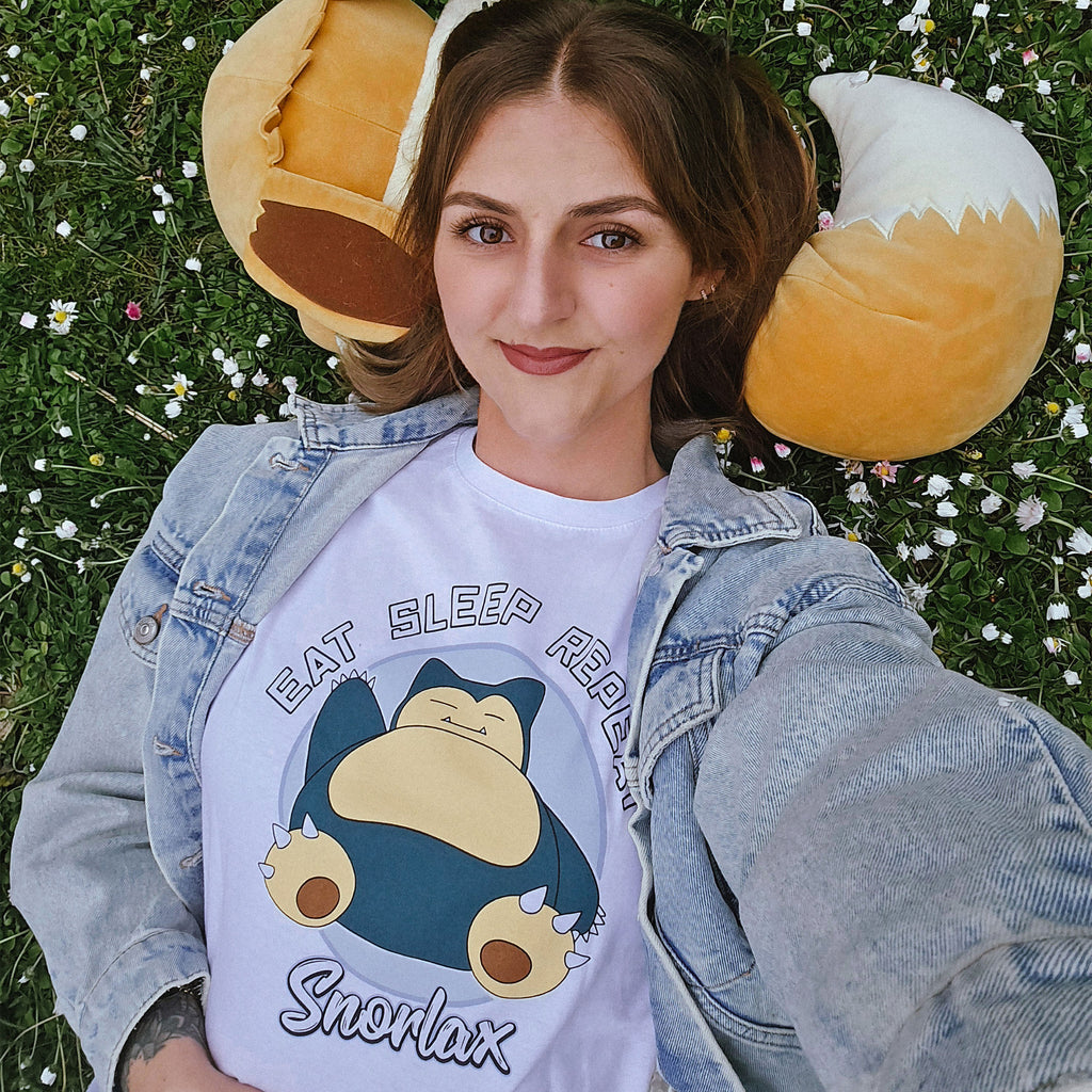 Product image Pokemon - Snorlax Eat Sleep Repeat T-Shirt white