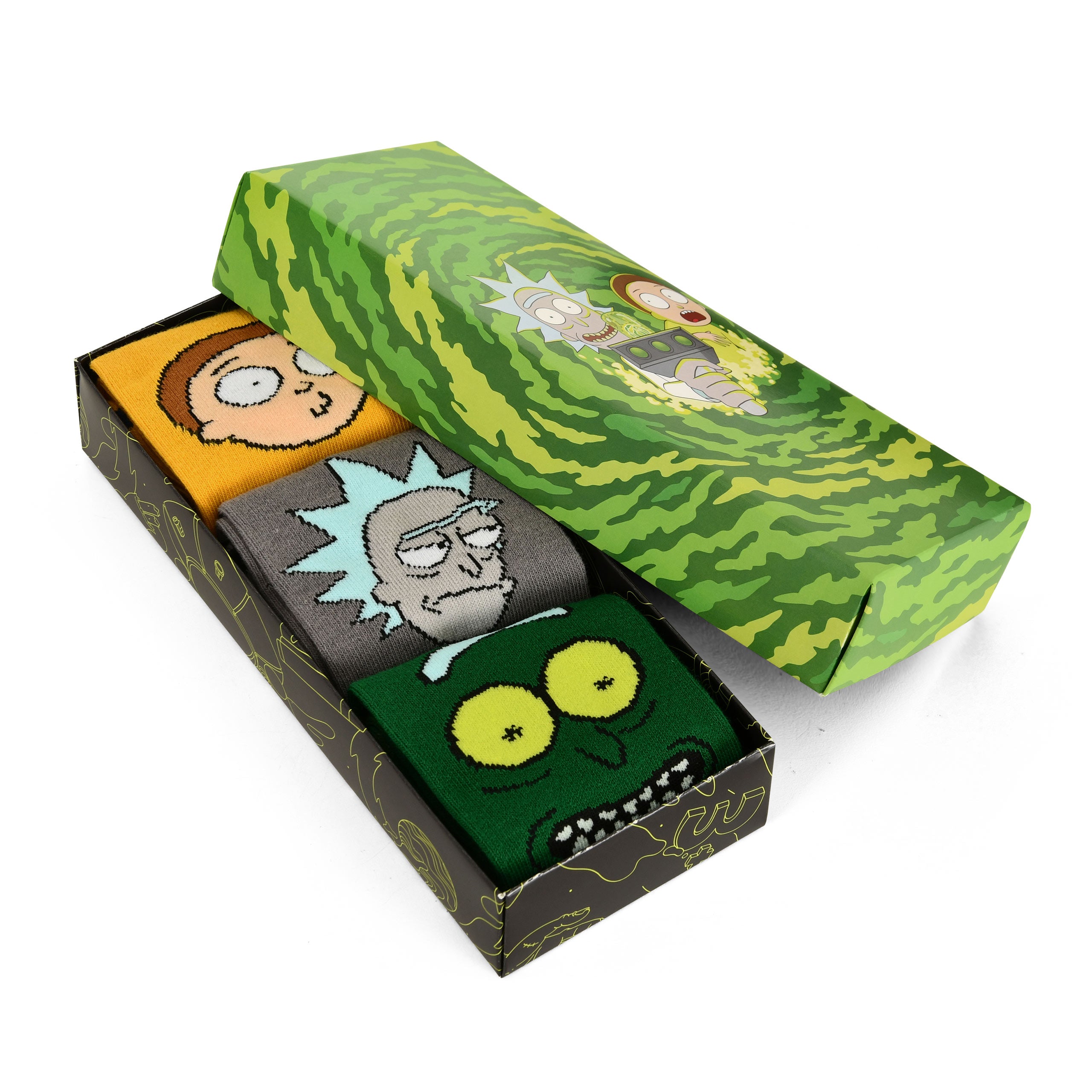 Zdjęcie produktu Zestaw skarpetek Characters 3-pak w pudełku prezentowym - Rick and Morty