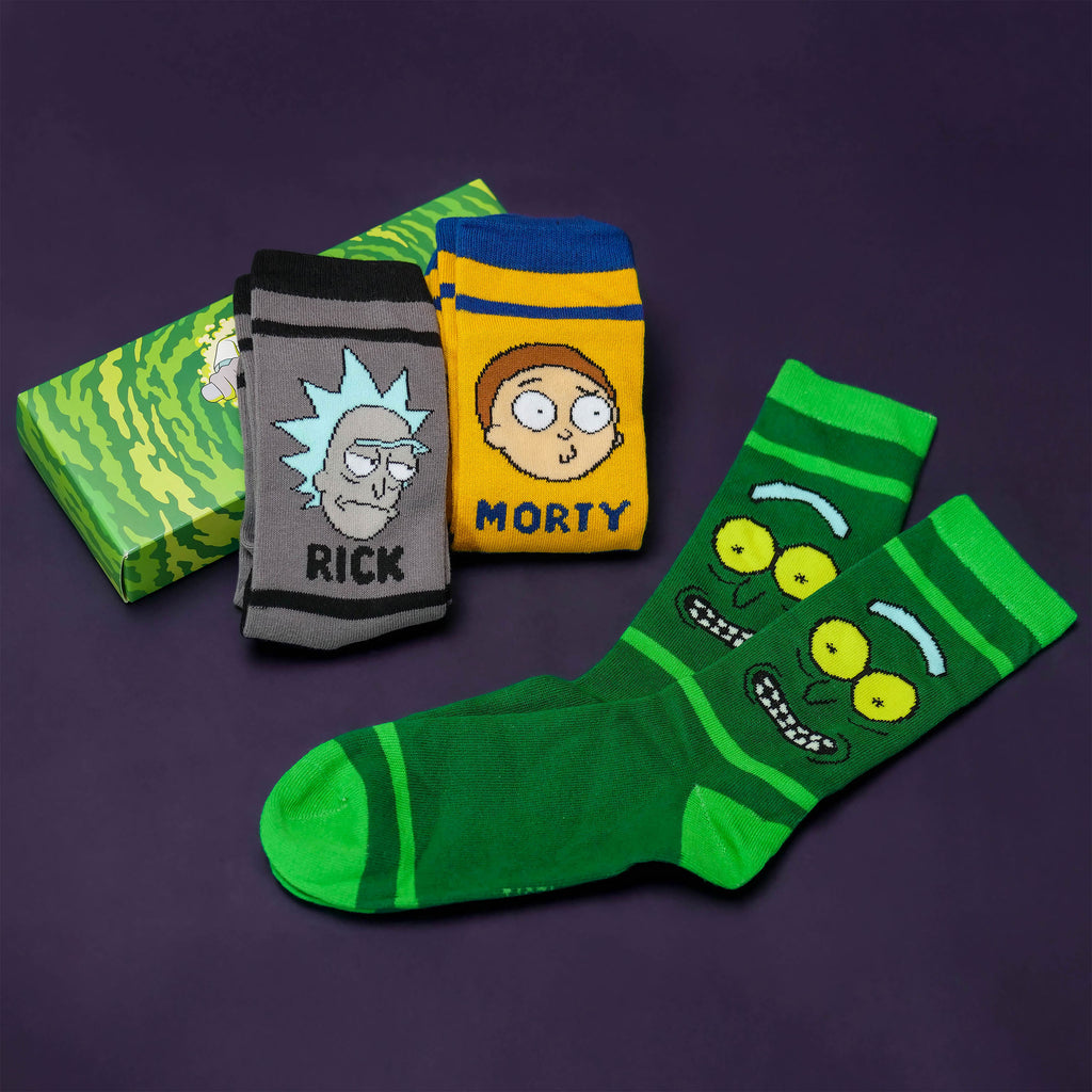 Zdjęcie produktu Zestaw skarpetek Characters 3-pak w pudełku prezentowym - Rick and Morty