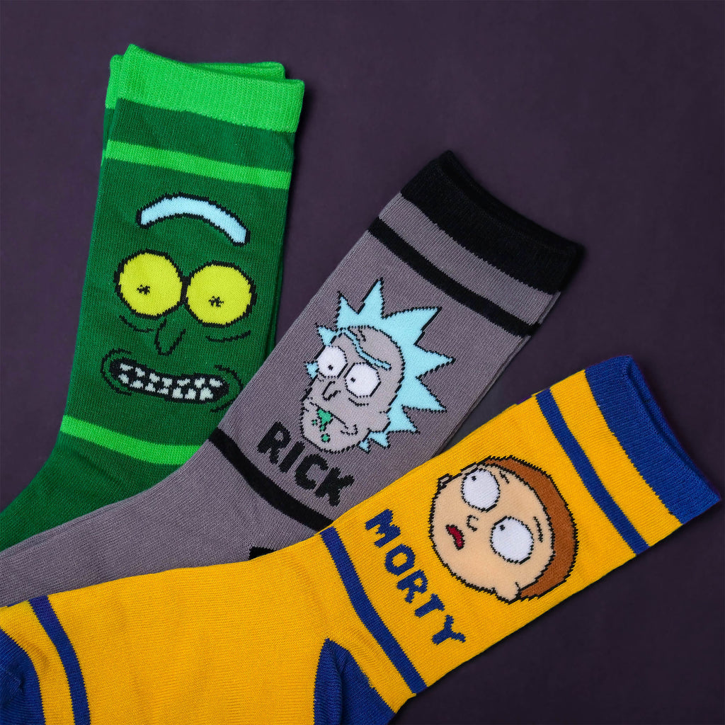 Zdjęcie produktu Zestaw skarpetek Characters 3-pak w pudełku prezentowym - Rick and Morty