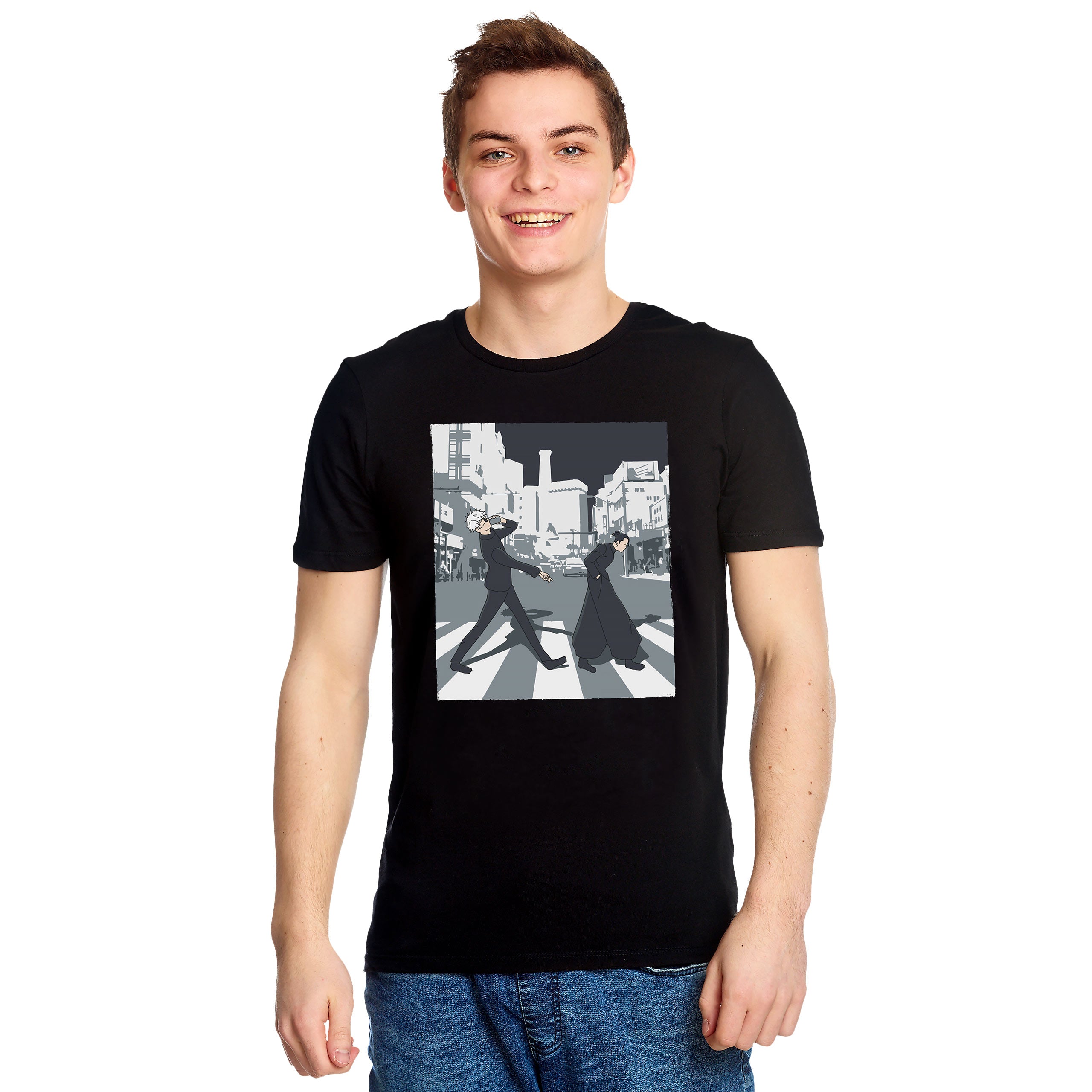 Zdjęcie produktu Crosswalk T-Shirt dla fanów Jujutsu Kaisen czarne