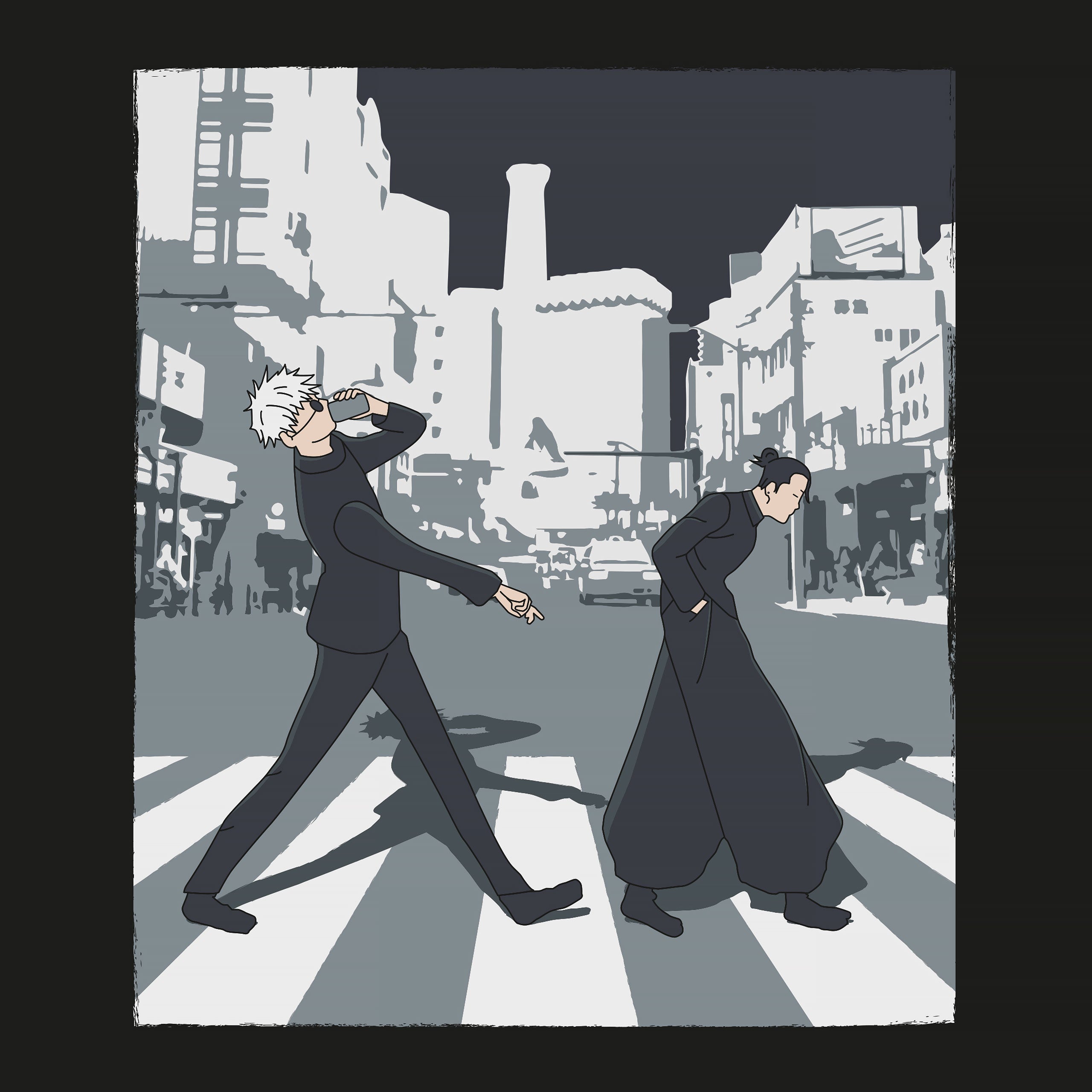 Zdjęcie produktu Crosswalk T-Shirt dla fanów Jujutsu Kaisen czarne