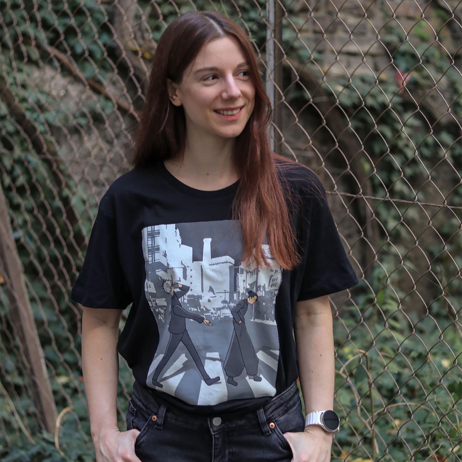 Zdjęcie produktu Crosswalk T-Shirt dla fanów Jujutsu Kaisen czarne
