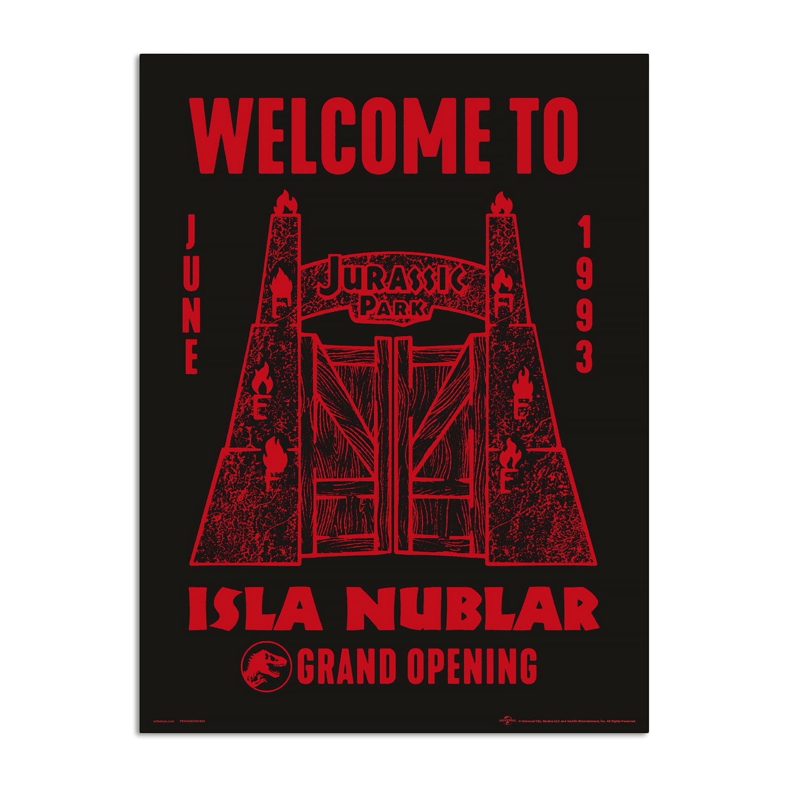 Zdjęcie produktu Jurassic Park - Welcome to Isla Nublar Obraz na ścianę