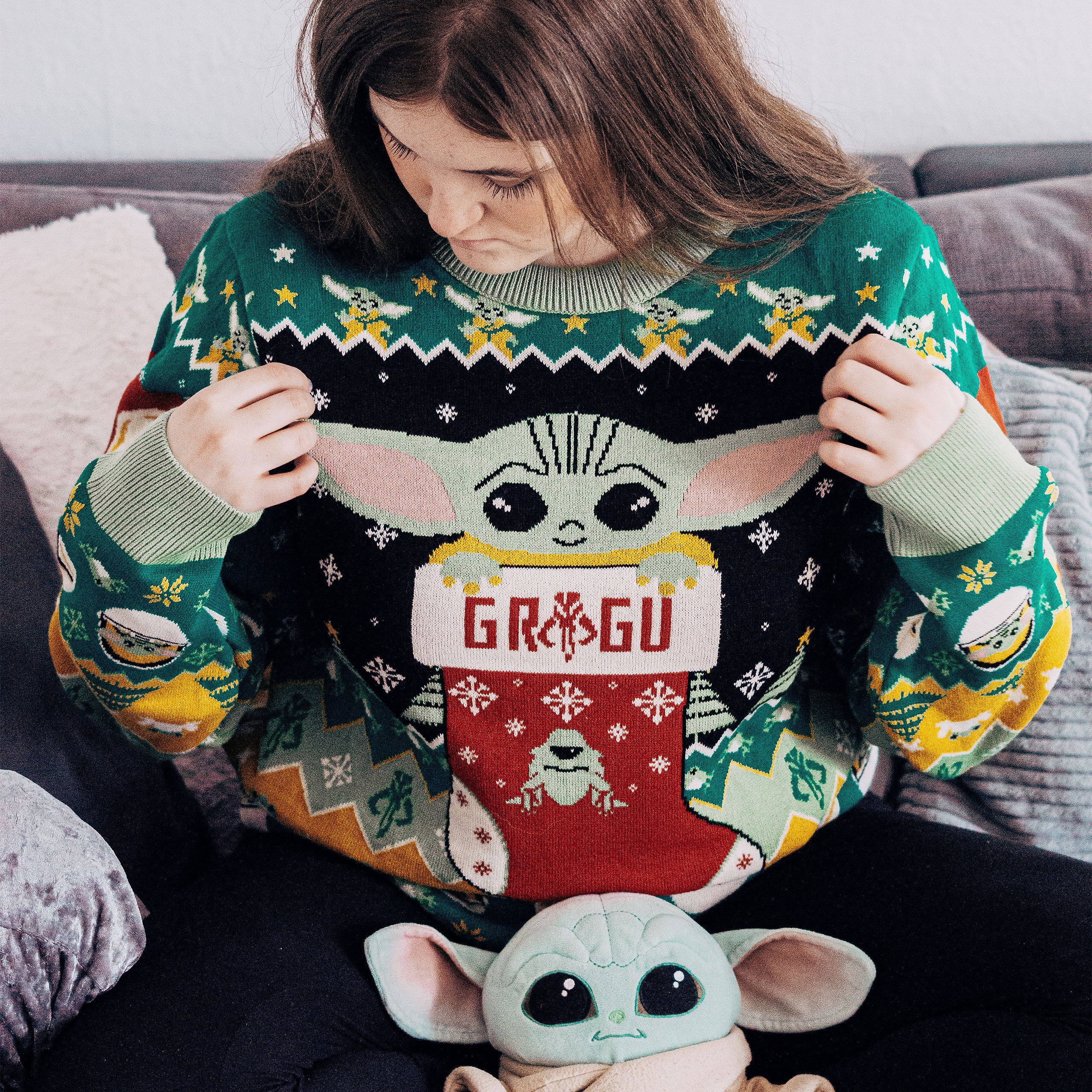 Product image Grogu with Mando Knitted Sweater - Star Wars The Mandalorian
