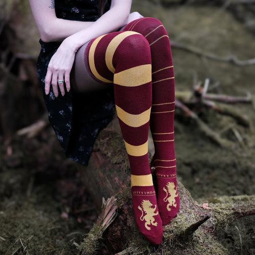 Zdjęcie produktu Harry Potter - Overknee skarpety Gryffindor, zestaw 2 par