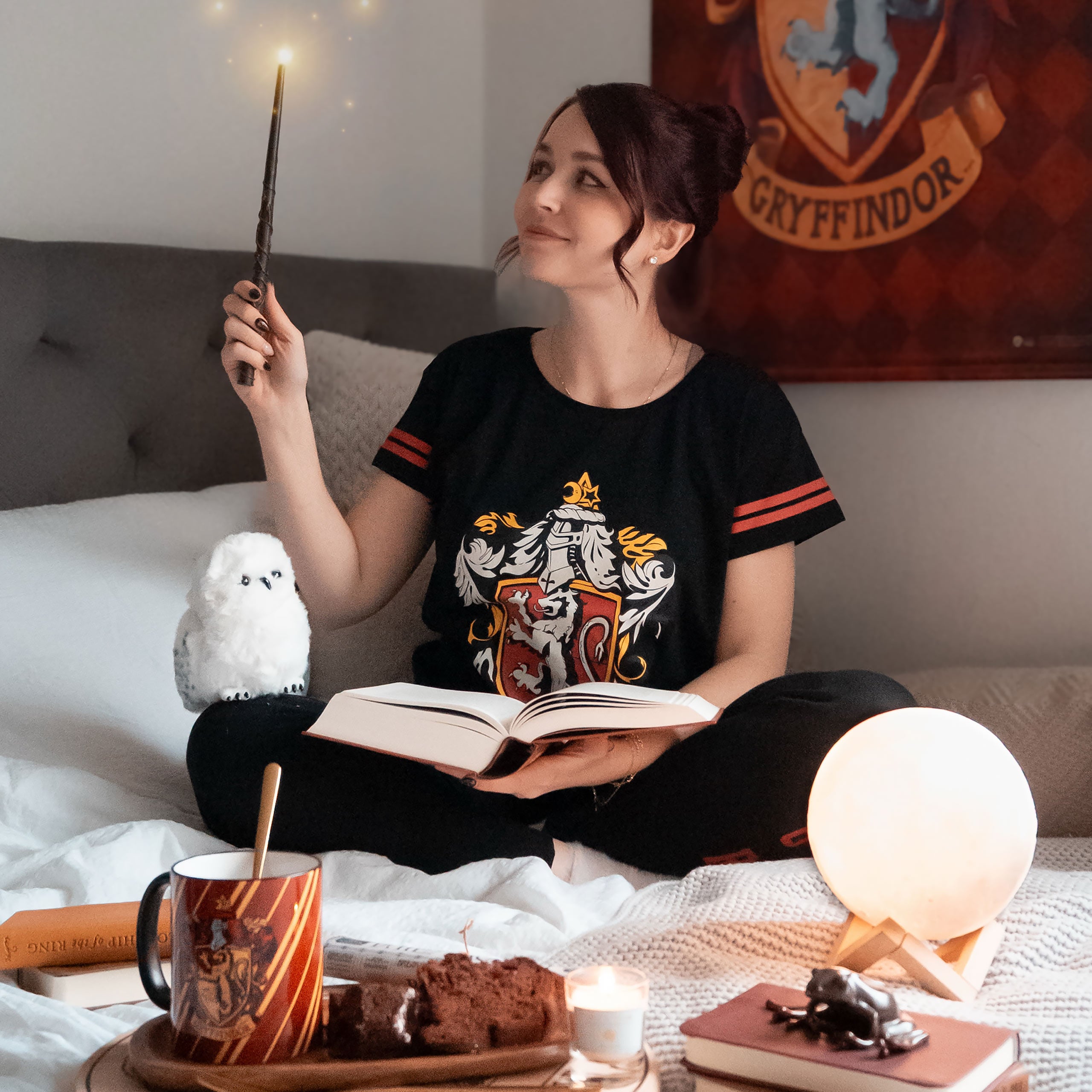 Zdjęcie produktu Piżama Gryffindor z herbem czarna - Harry Potter