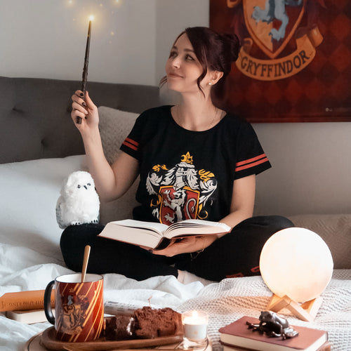 Zdjęcie produktu Piżama Gryffindor z herbem czarna - Harry Potter