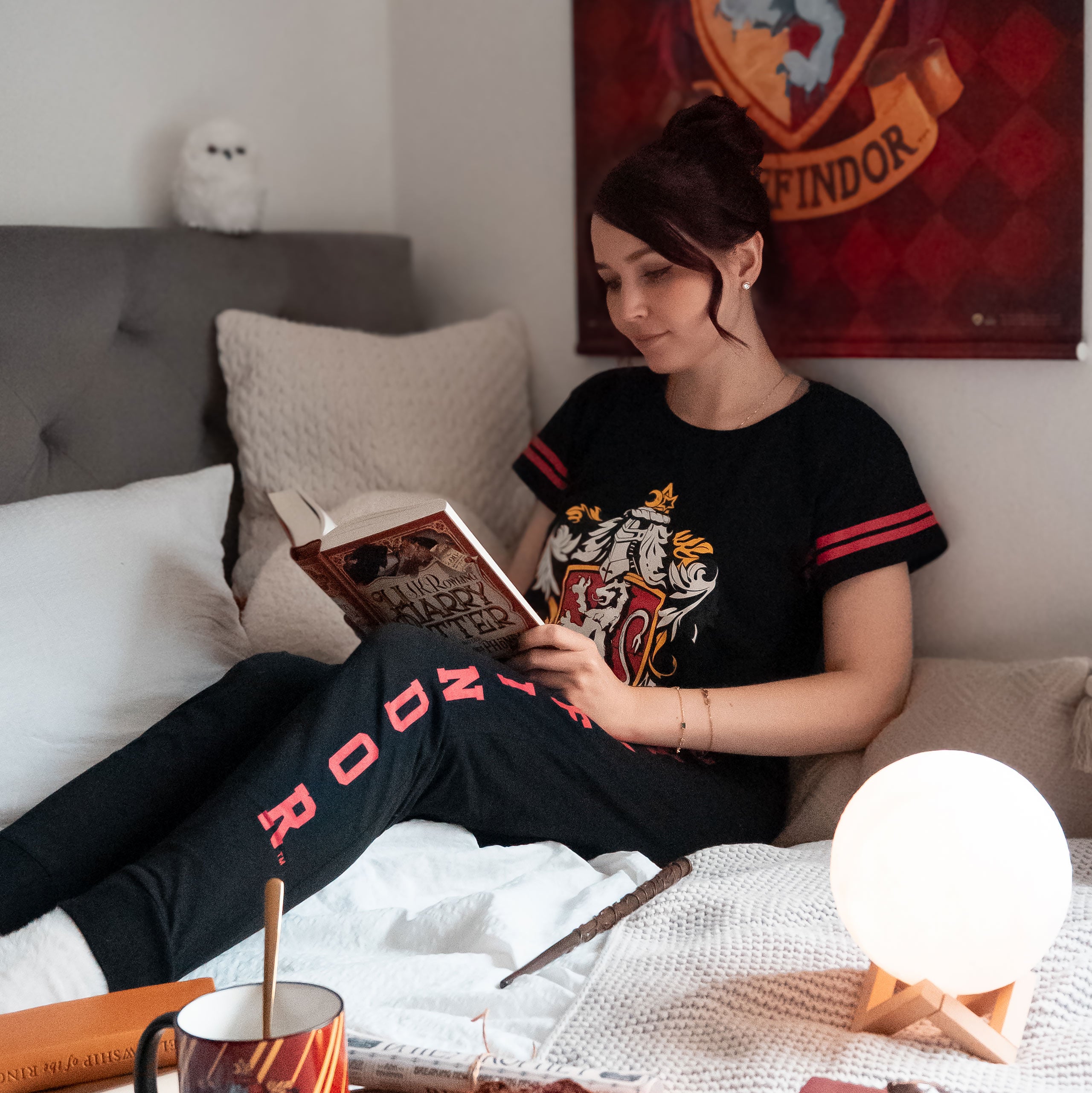 Zdjęcie produktu Piżama Gryffindor z herbem czarna - Harry Potter