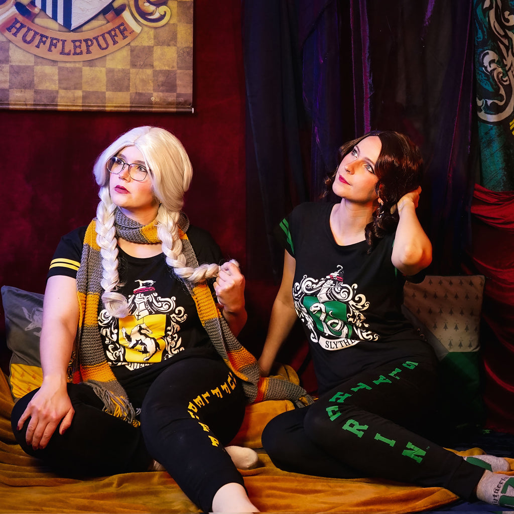 Zdjęcie produktu Piżama z herbem Slytherinu czarna - Harry Potter