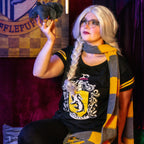Zdjęcie produktu Piżama Hufflepuff z herbem czarna - Harry Potter
