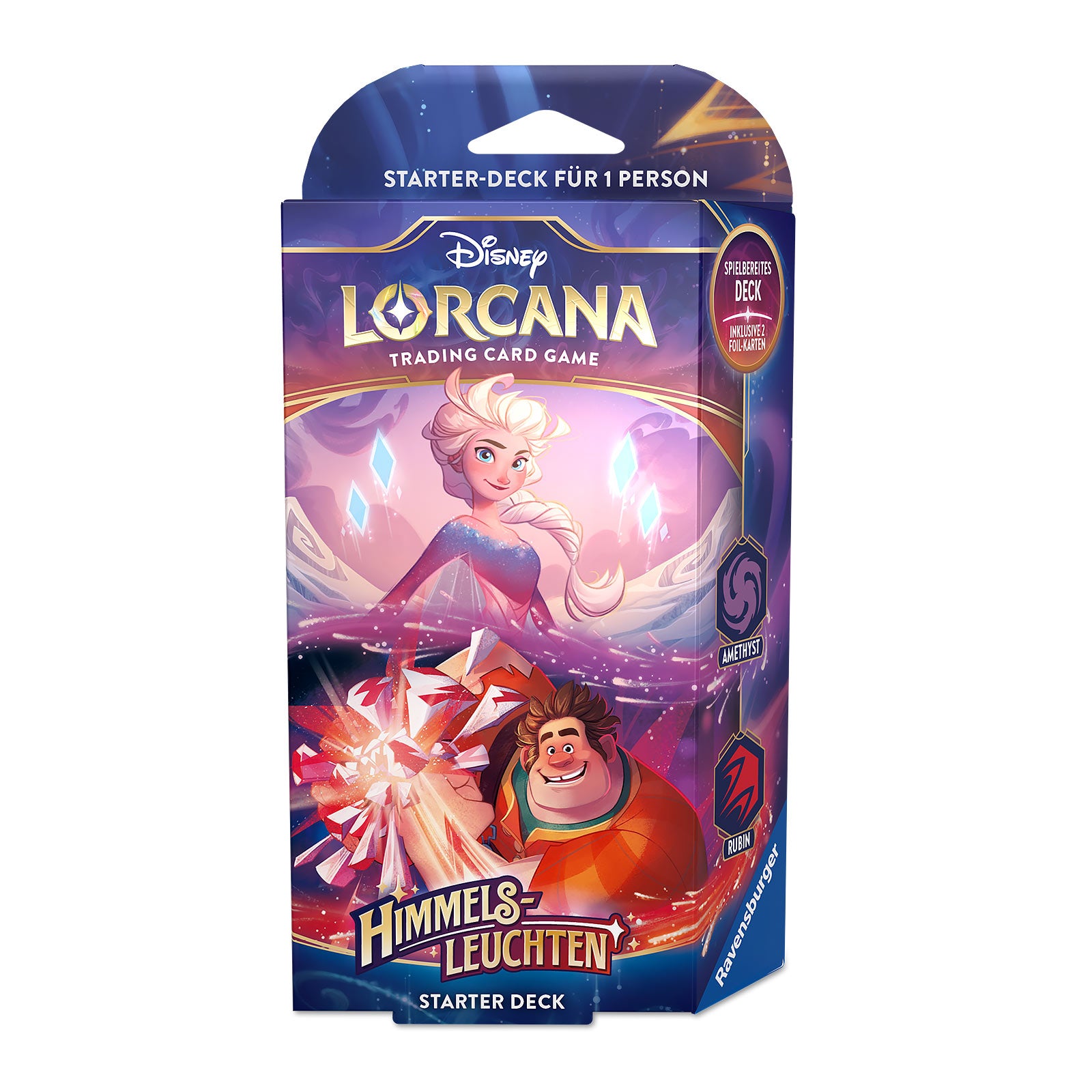 Zdjęcie produktu Disney Lorcana Ametyst i Rubin Zestaw Startowy - Himmelsleuchten Trading Card Game