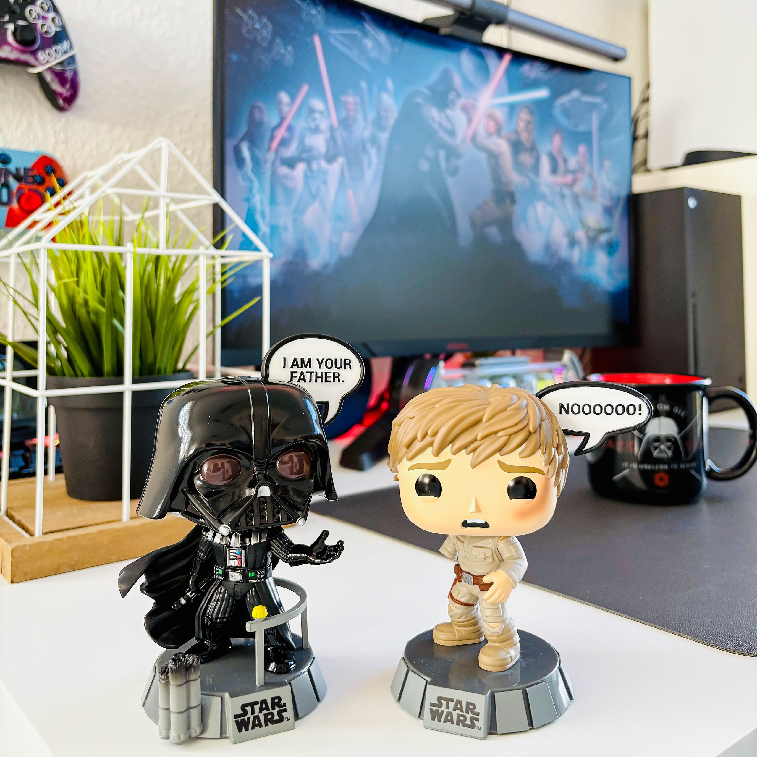 Zdjęcie produktu Star Wars - Vader i Luke Funko Pop figurki z ruchomą głową, zestaw 2 szt.