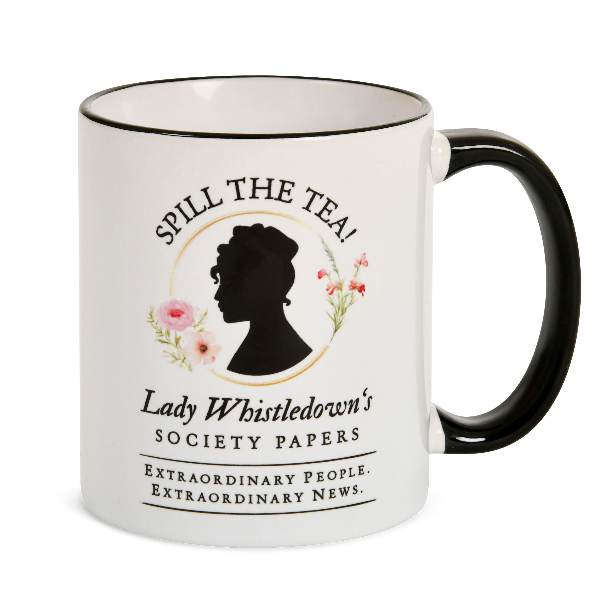Zdjęcie produktu Spill the Tea! Kubek Society Papers dla fanów Bridgertonów