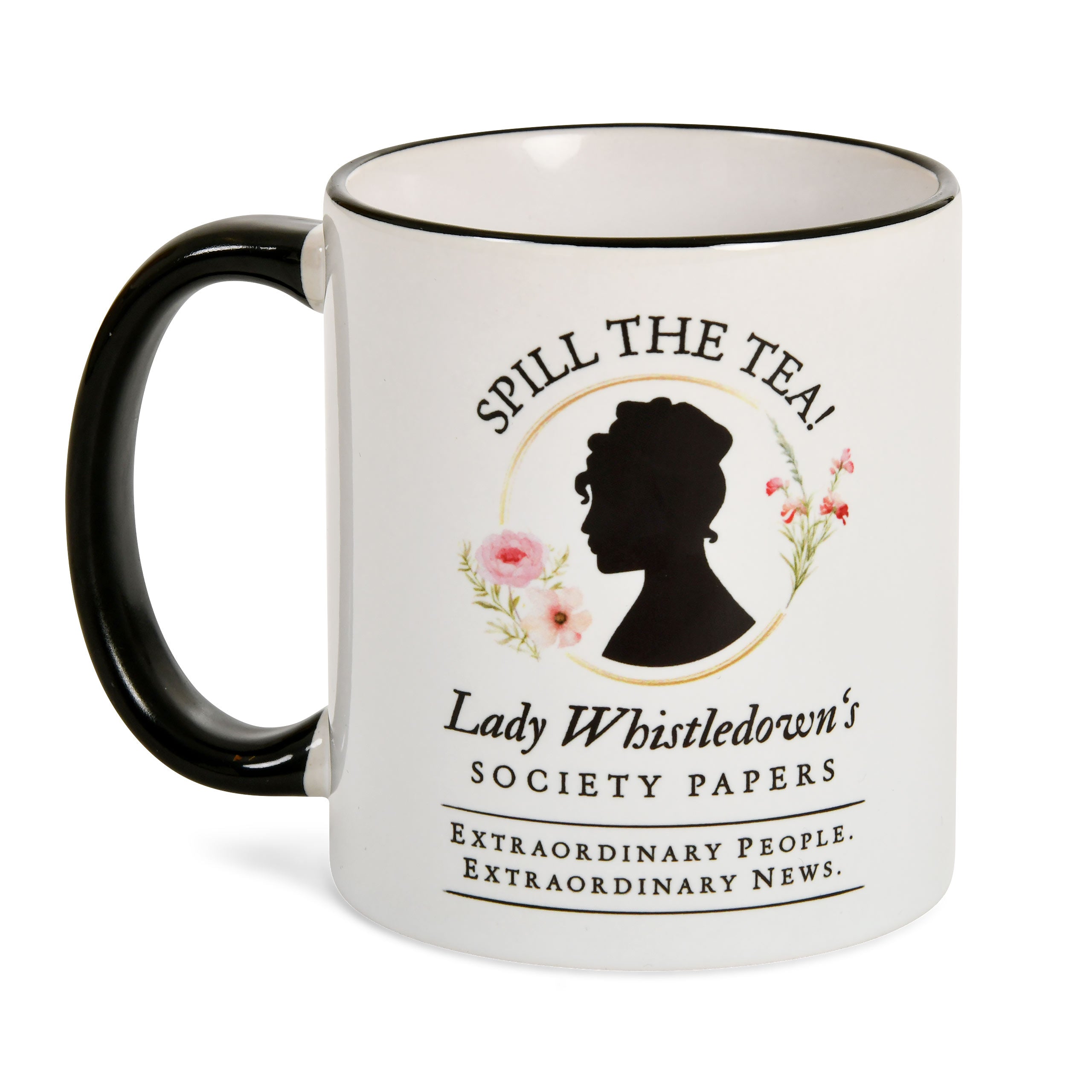 Zdjęcie produktu Spill the Tea! Kubek Society Papers dla fanów Bridgertonów