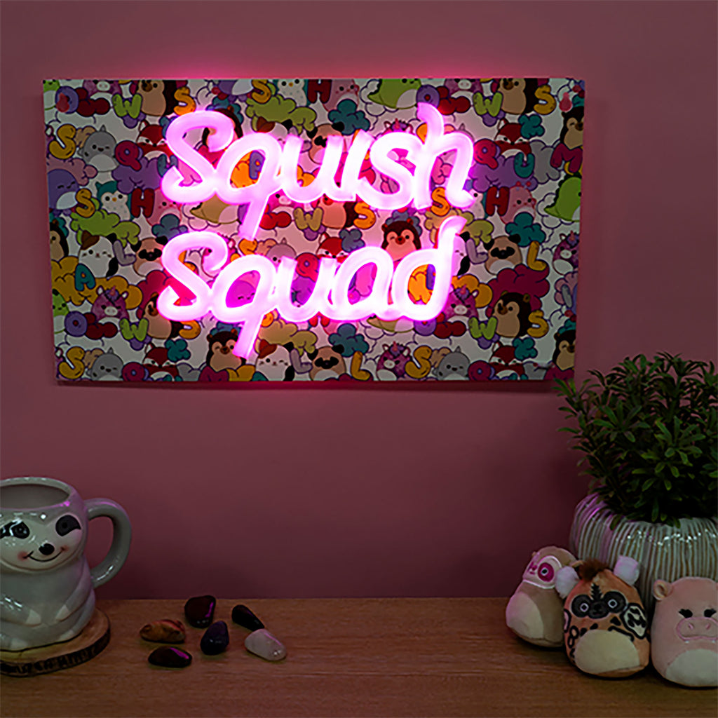 Zdjęcie produktu Squishmallows - Squish Squad Neonowa Lampka Ścienna