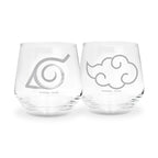 Zdjęcie produktu Naruto Shippuden - Zestaw 2 szklanek Konoha & Akatsuki