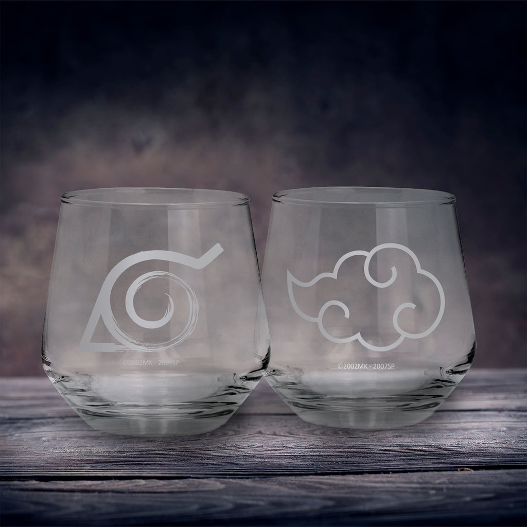 Zdjęcie produktu Naruto Shippuden - Zestaw 2 szklanek Konoha & Akatsuki