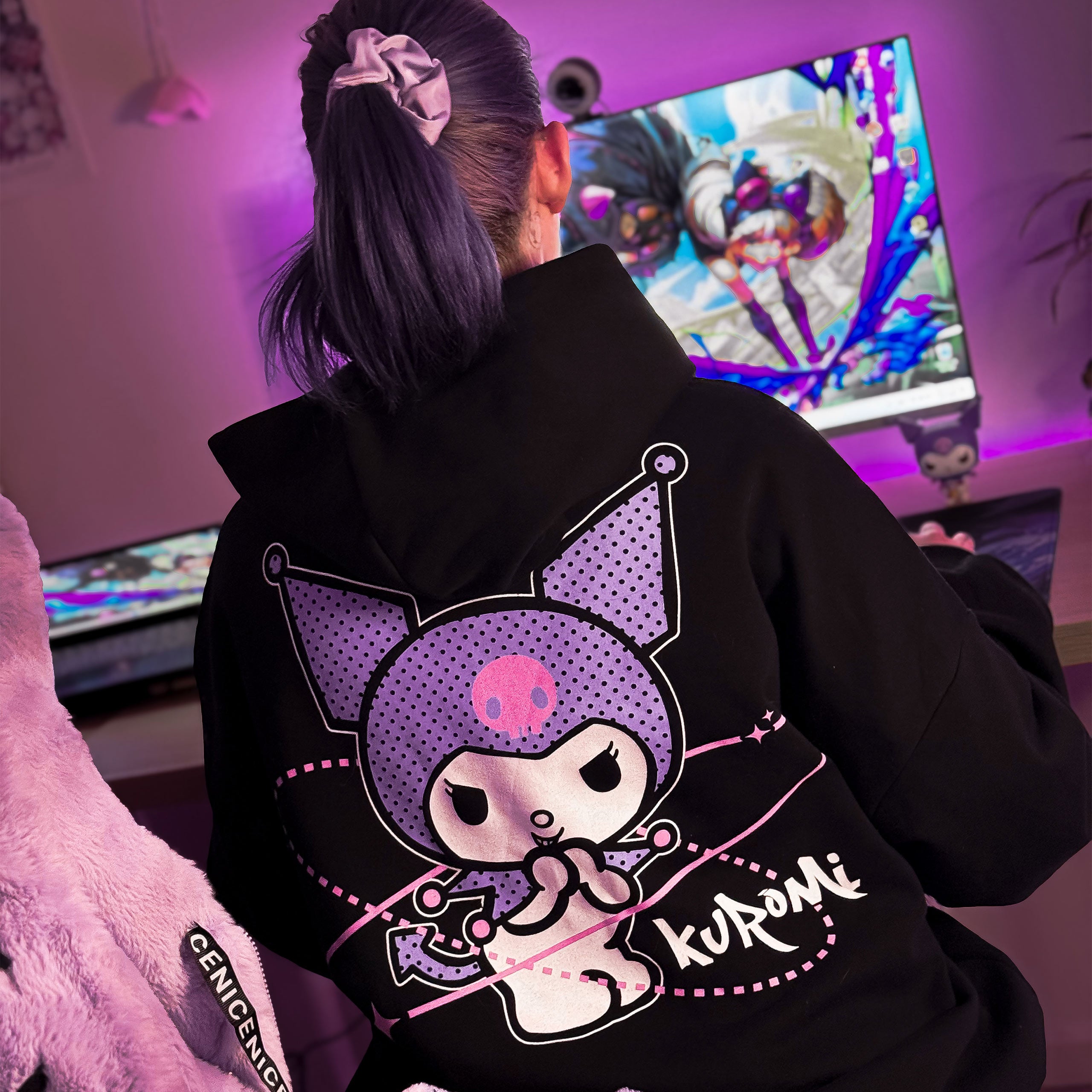 Zdjęcie produktu Sanrio - Kuromi Bluza z kapturem czarna