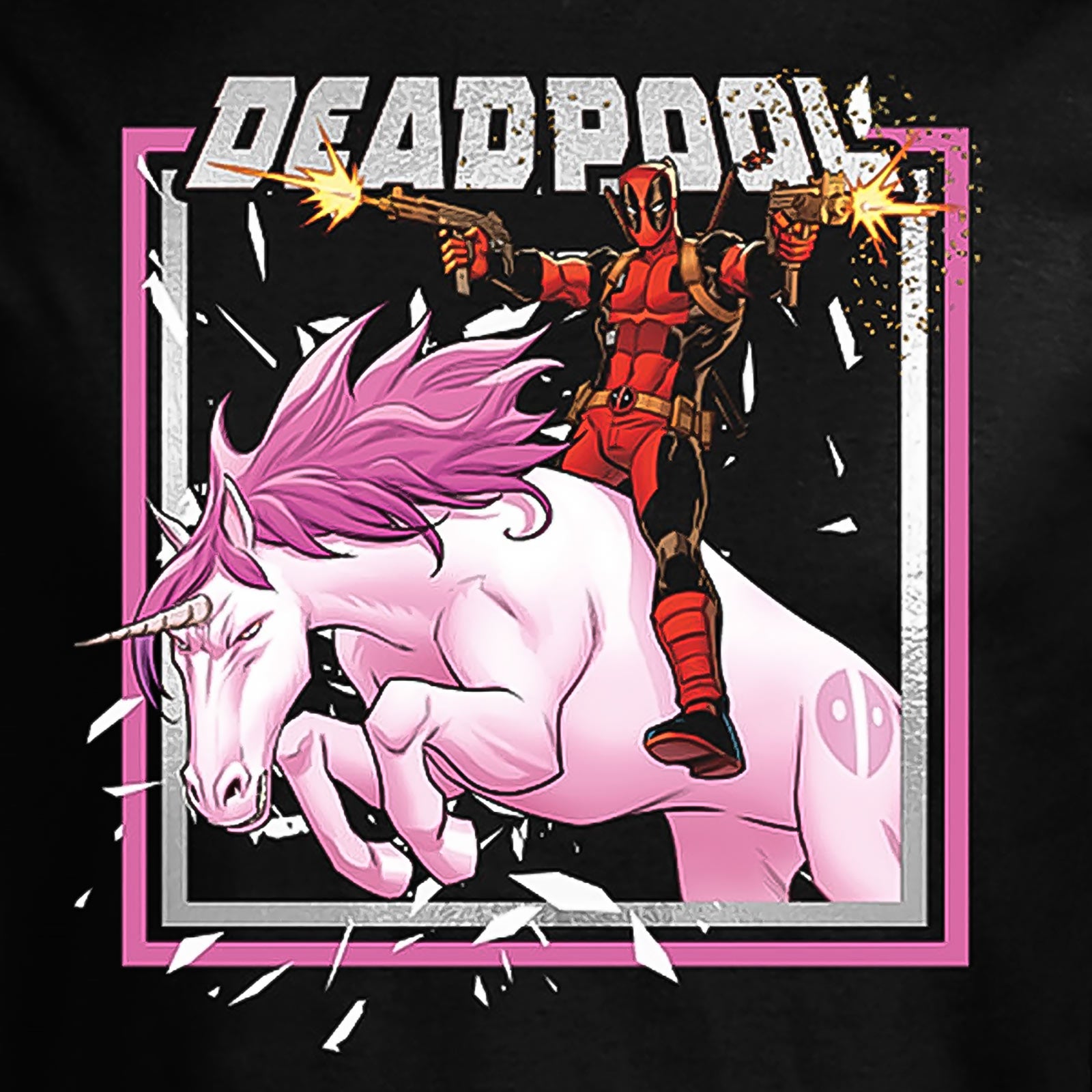 Zdjęcie produktu Deadpool - Koszulka Pink Unicorn Ride czarna