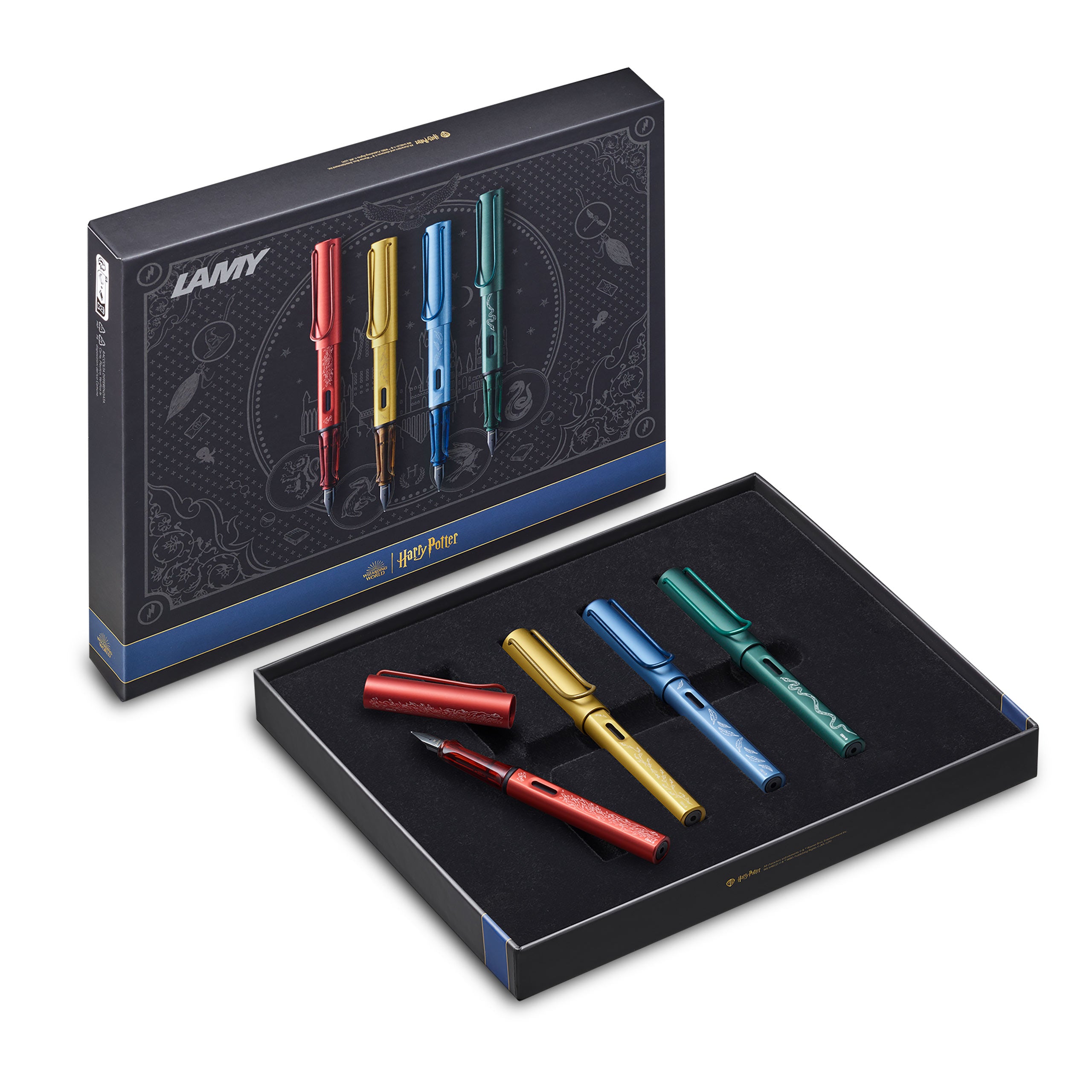 Zdjęcie produktu Harry Potter - Hogwarts LAMY AL-star zestaw piór wiecznych 4 sztuki