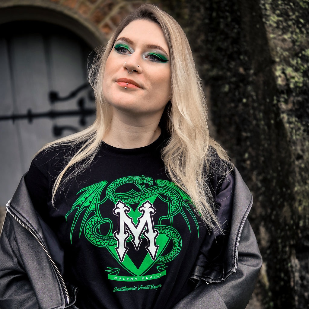 Zdjęcie produktu Czarna koszulka Malfoy Family - Harry Potter