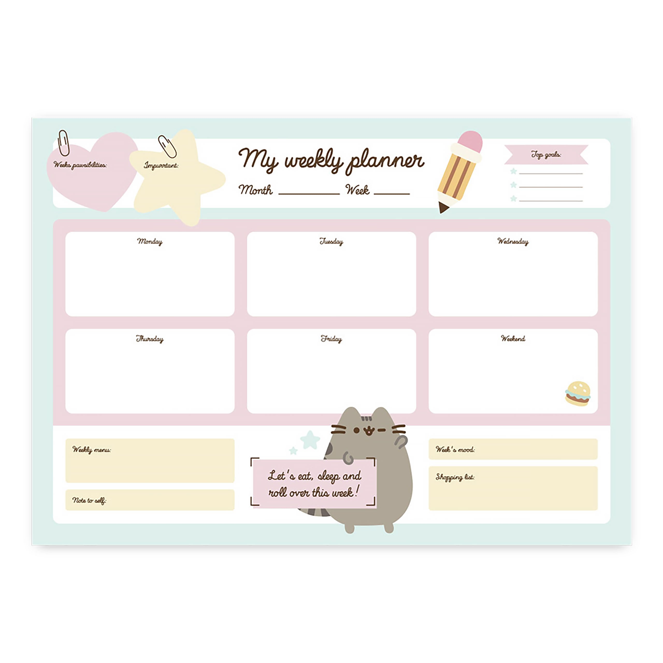 Zdjęcie produktu Pusheen - Jedz i śpij tygodniowy planer