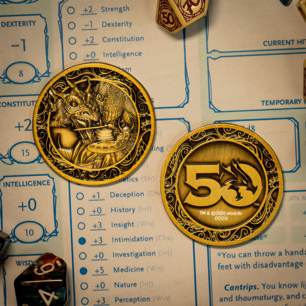 Zdjęcie produktu Dungeons & Dragons - Kolekcjonerska moneta 50-lecia limitowana