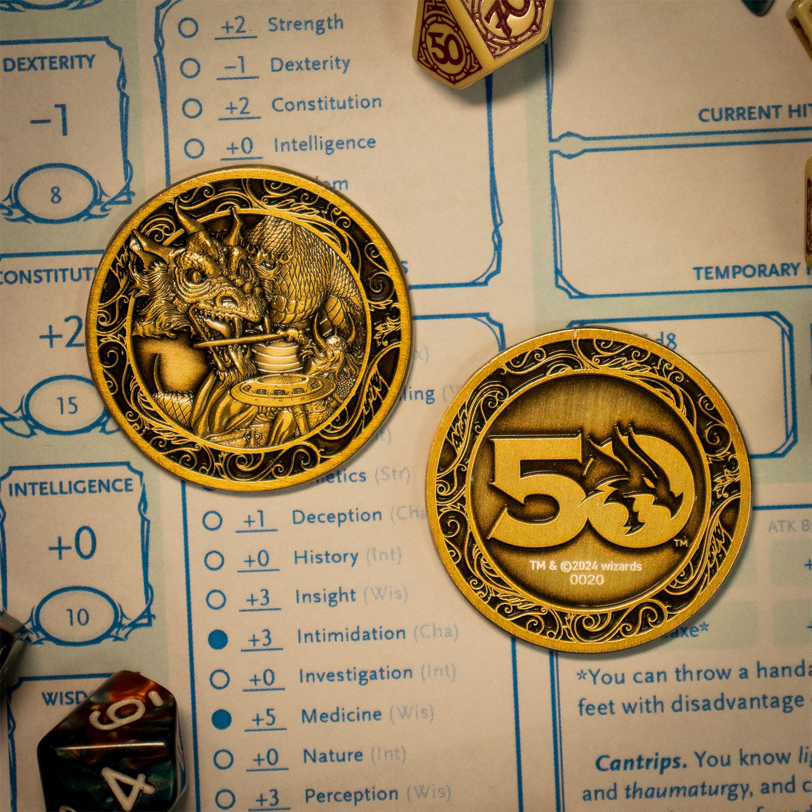 Zdjęcie produktu Dungeons & Dragons - Kolekcjonerska moneta 50-lecia limitowana