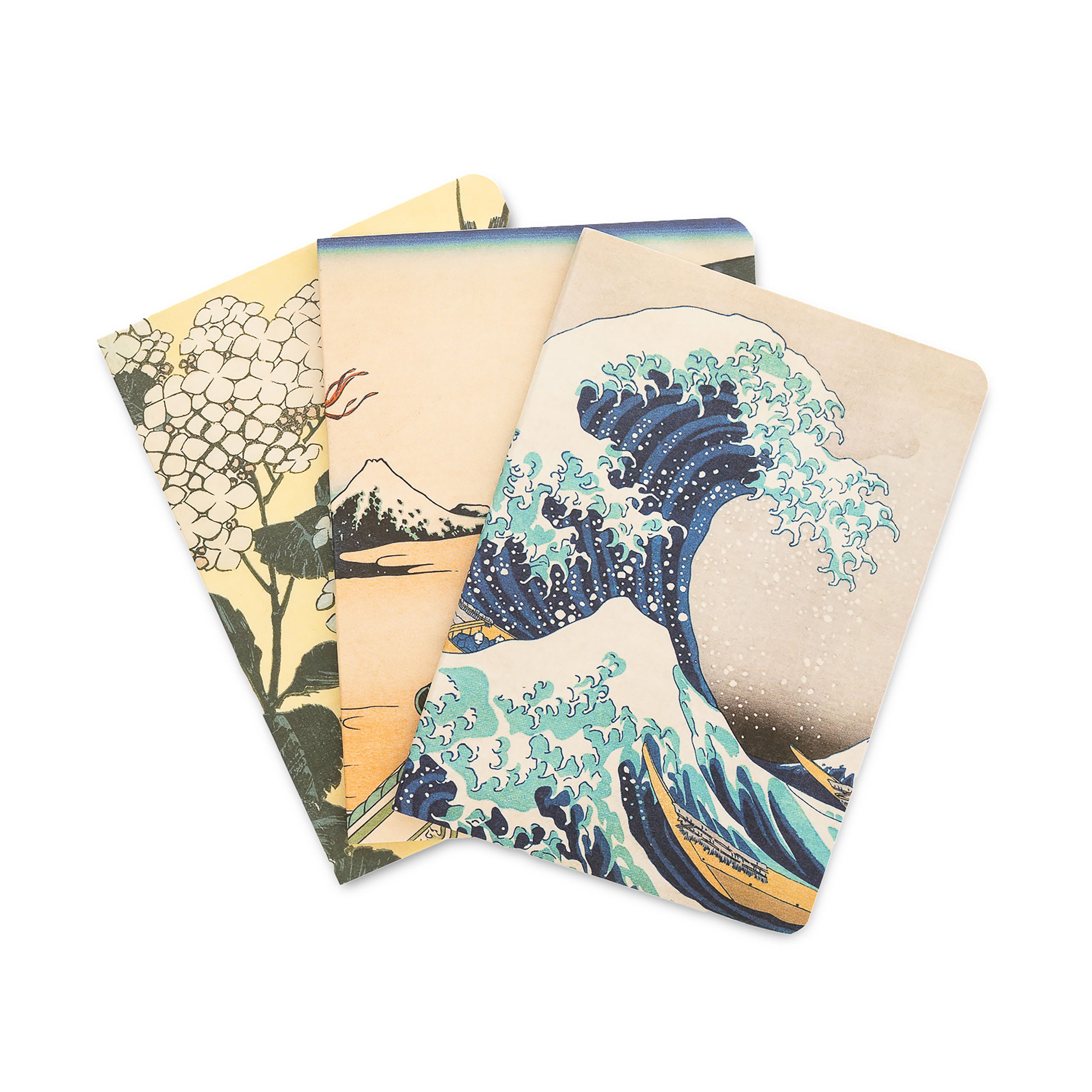 Zdjęcie produktu Wielka Fala w Kanagawie - Katsushika Hokusai Zestaw 3 Notesów
