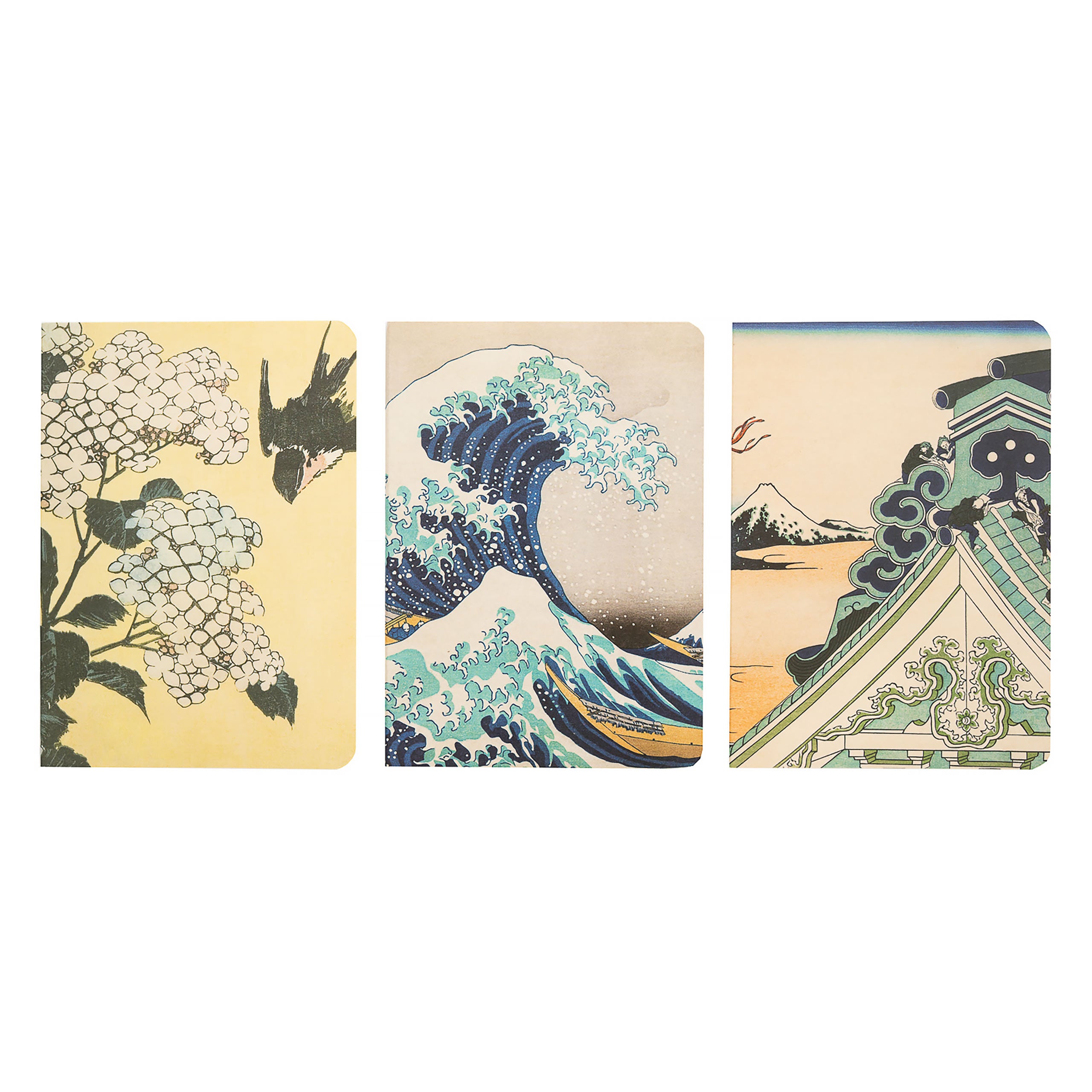 Zdjęcie produktu Wielka Fala w Kanagawie - Katsushika Hokusai Zestaw 3 Notesów