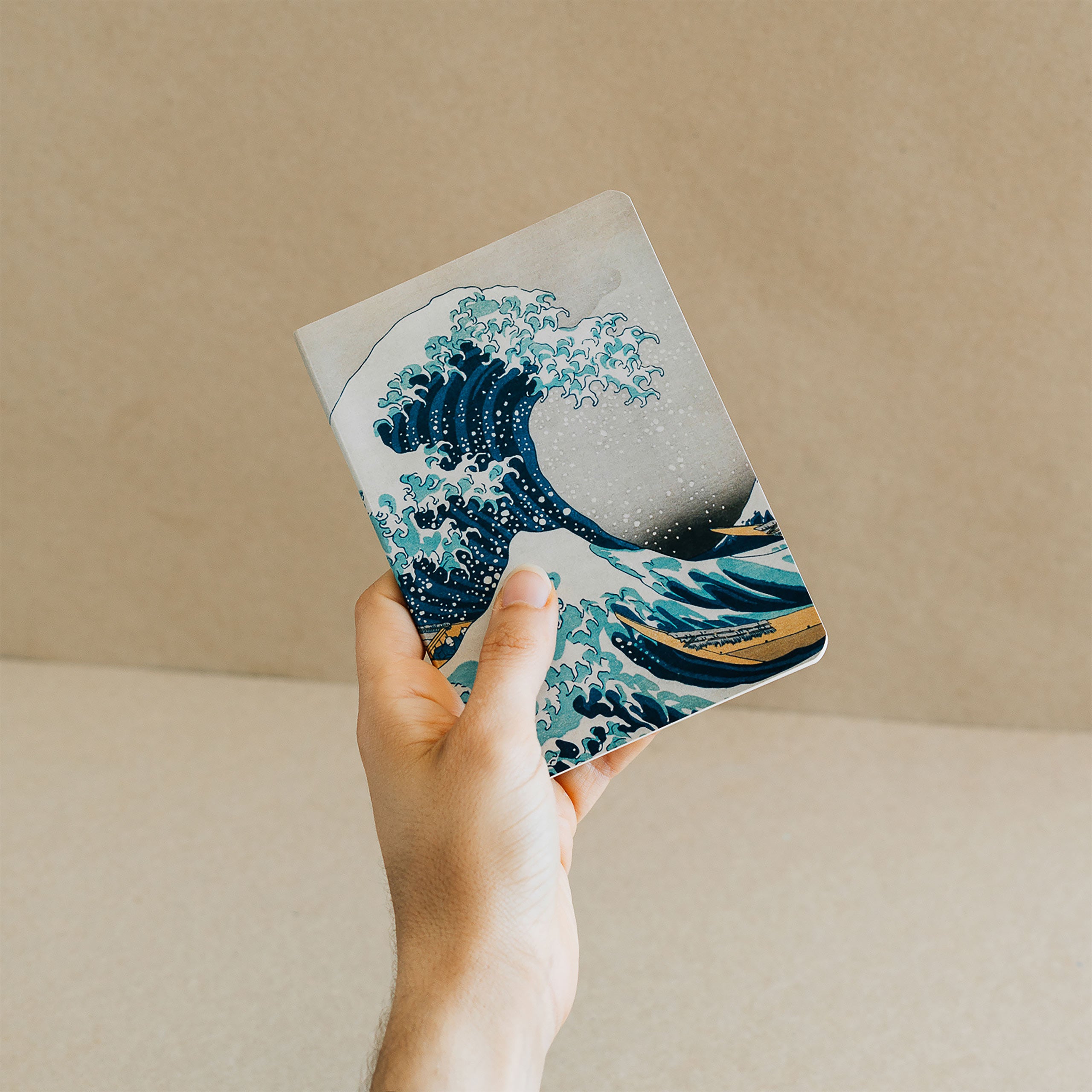 Zdjęcie produktu Wielka Fala w Kanagawie - Katsushika Hokusai Zestaw 3 Notesów