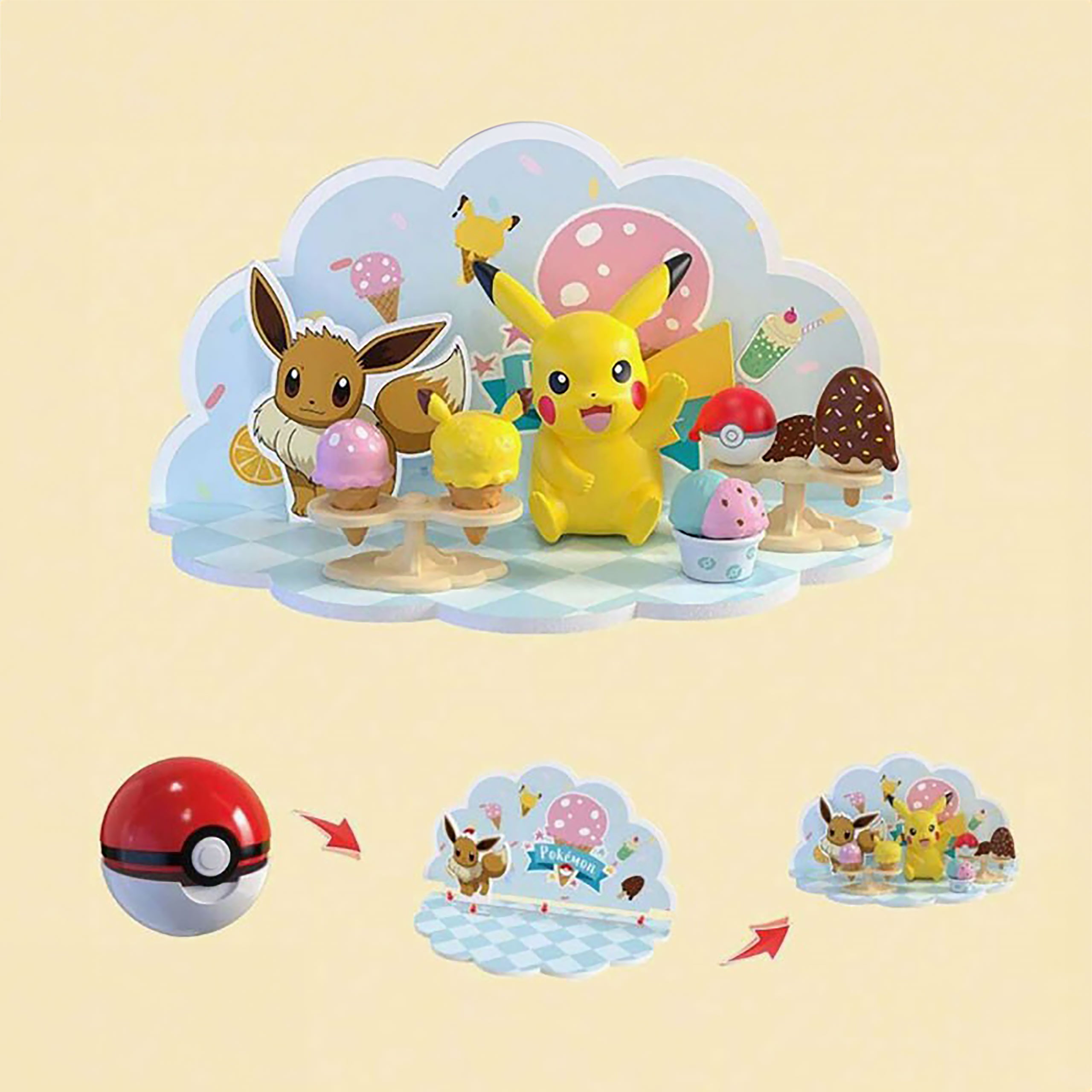 Zdjęcie produktu Pokemon - Pikachu Lody 3D SCENE Figurka