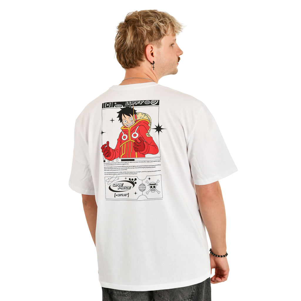 Zdjęcie produktu One Piece - Luffy Capslab Oversize T-Shirt biały