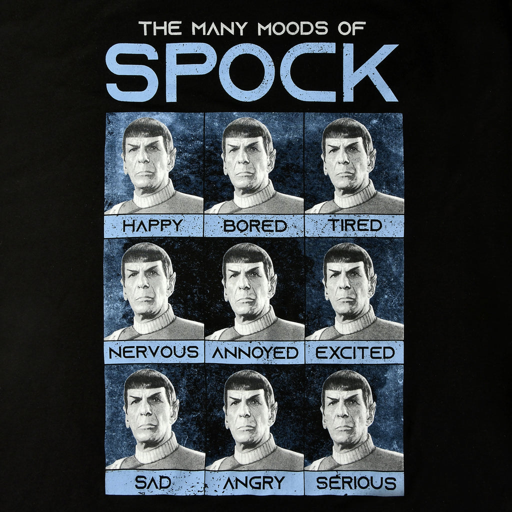 Zdjęcie produktu Star Trek - Many Mood of Spock T-Shirt czarne