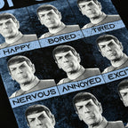 Zdjęcie produktu Star Trek - Many Mood of Spock T-Shirt czarne