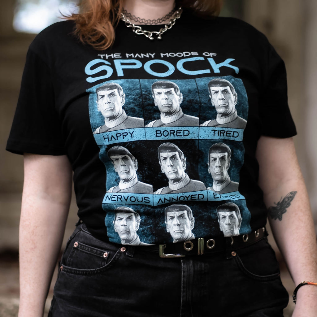 Zdjęcie produktu Star Trek - Many Mood of Spock T-Shirt czarne