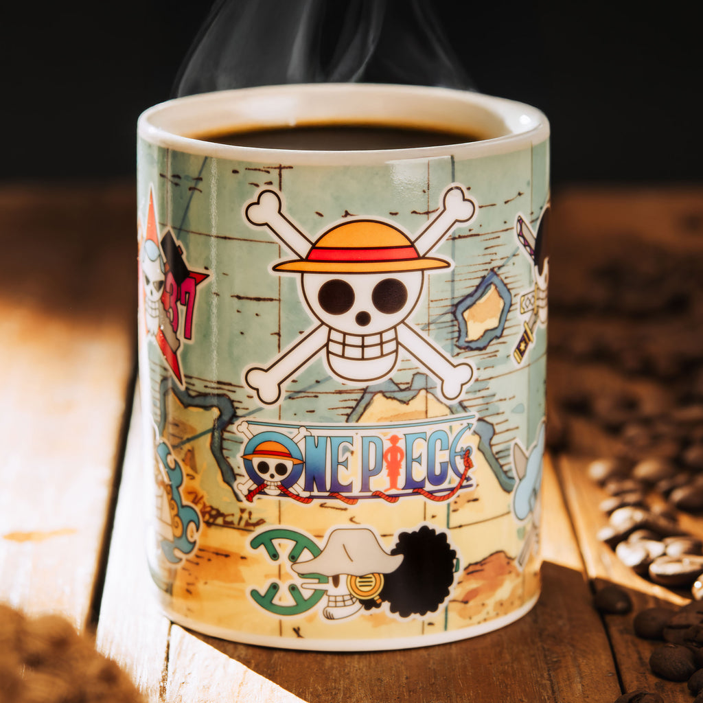 Zdjęcie produktu One Piece - Mapa South Blue Kubek z efektem termicznym