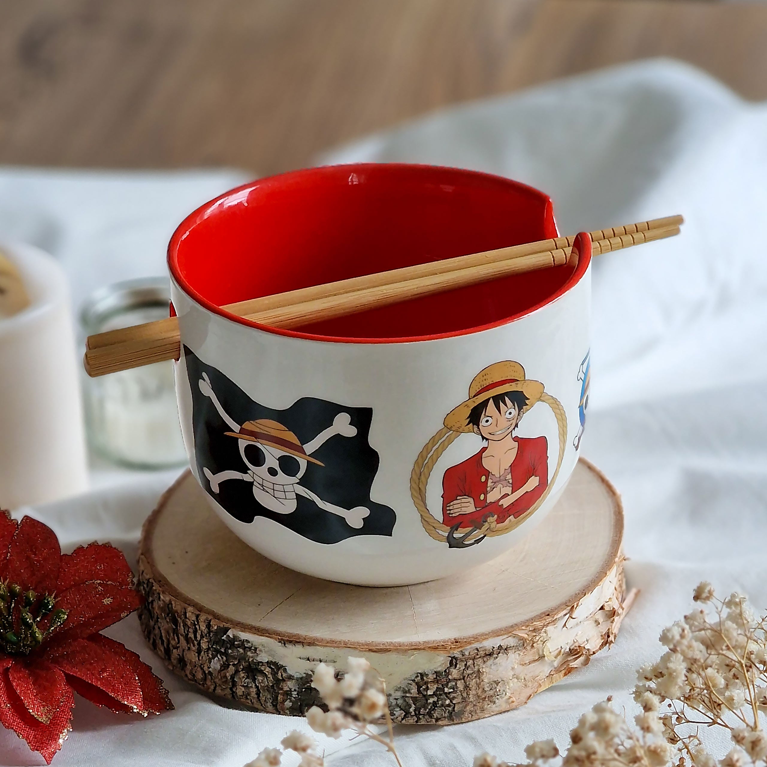 Zdjęcie produktu One Piece - Monkey D. Luffy miska do ramenu z pałeczkami