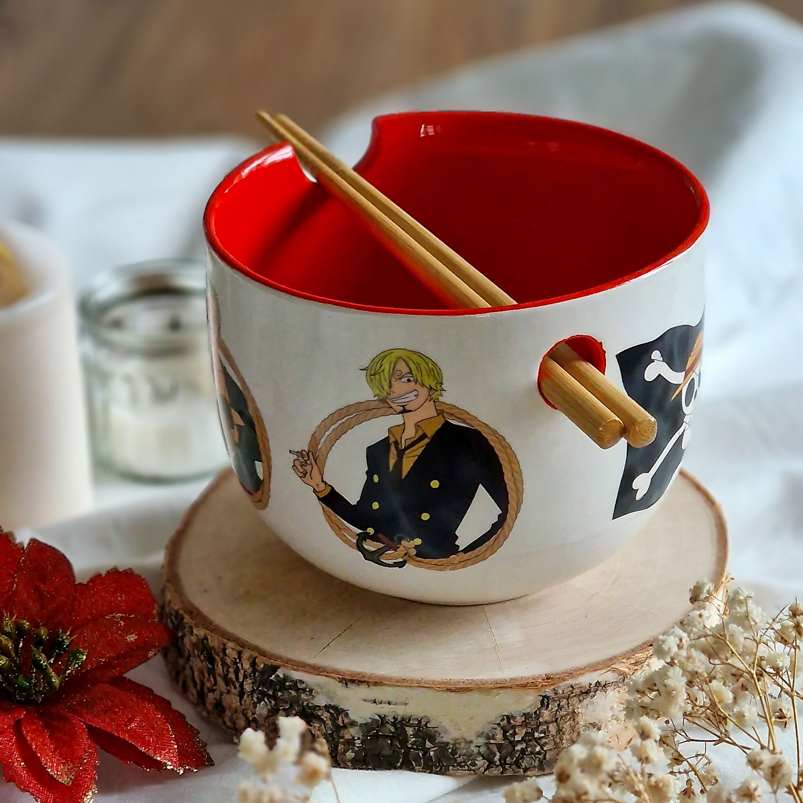 Zdjęcie produktu One Piece - Monkey D. Luffy miska do ramenu z pałeczkami