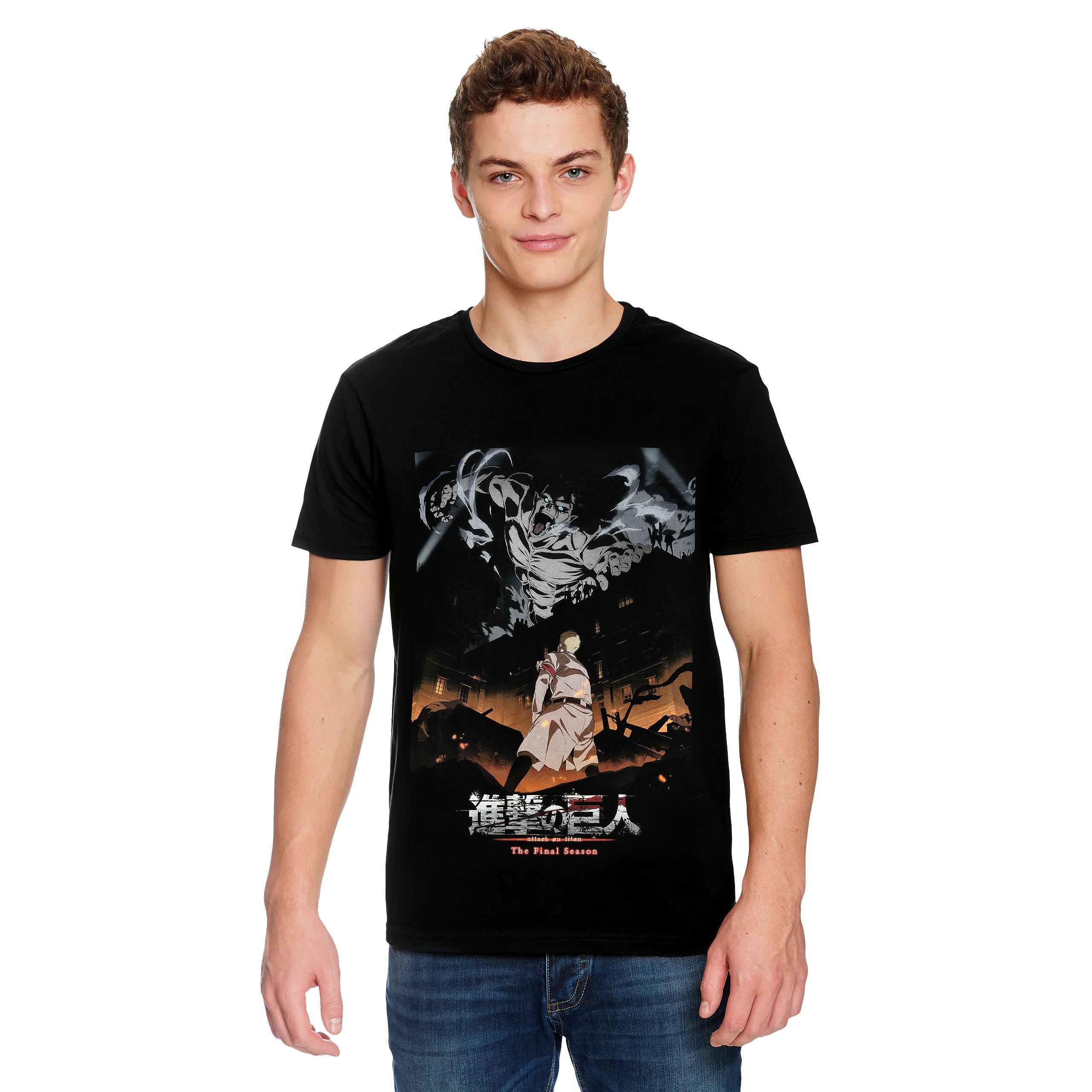 Zdjęcie produktu Attack on Titan - Koszulka z plakatem czarna