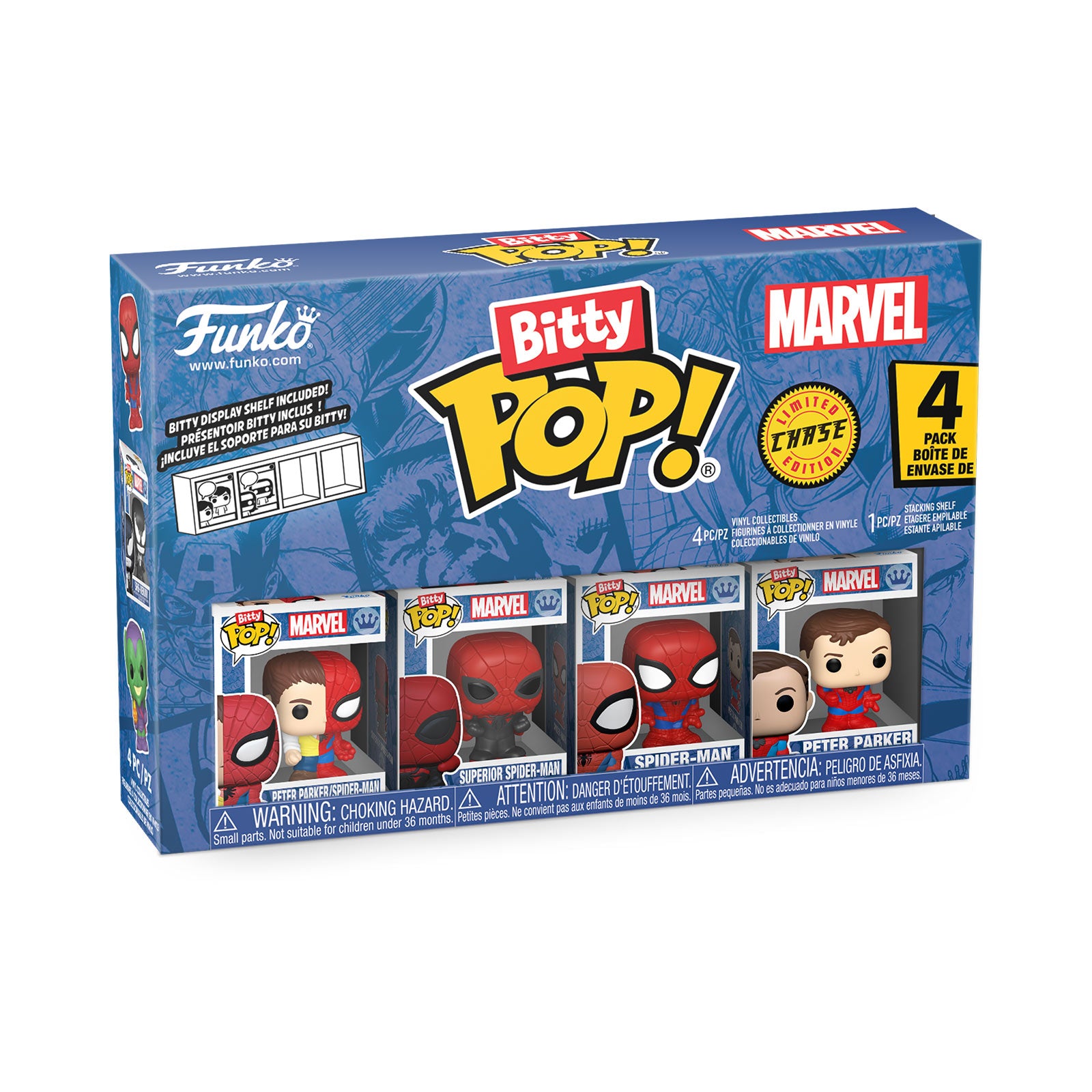 Zdjęcie produktu Spider-Man - Parker Split Funko Bitty Pop Zestaw 4 figurek